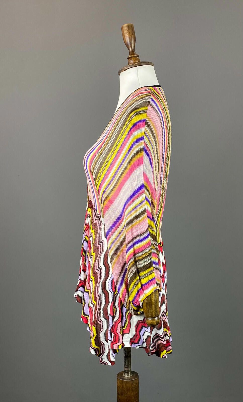 Pink Floyd Pinko Multicolor Stripe Viscose Mesh Sweater Blouse Size XS Size XS / US 0-2 / IT 36-38 - 3 Thumbnail