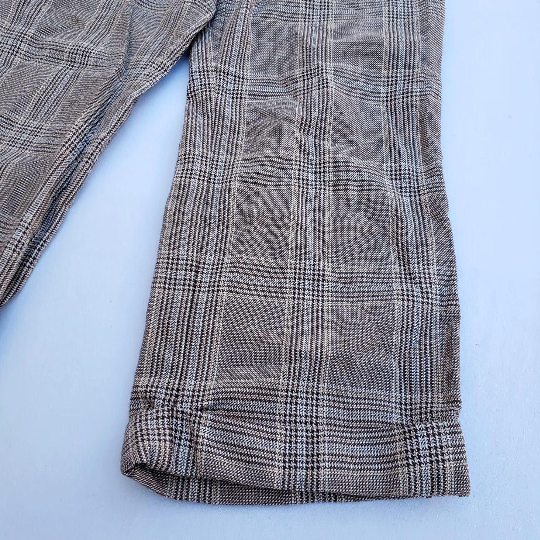 American Eagle Outfitters American Eagle Pants Women Size 6 Regular Brown Plaid Capri Size 28" / US 6 / IT 42 - 3 Thumbnail