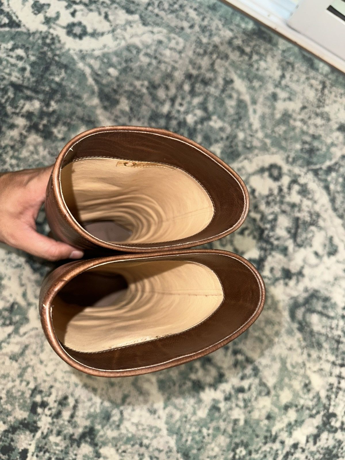 Gucci Gucci Brown Leather Pull On Knee High Riding Low Heel Boots Size US 6 / IT 36 - 18 Thumbnail