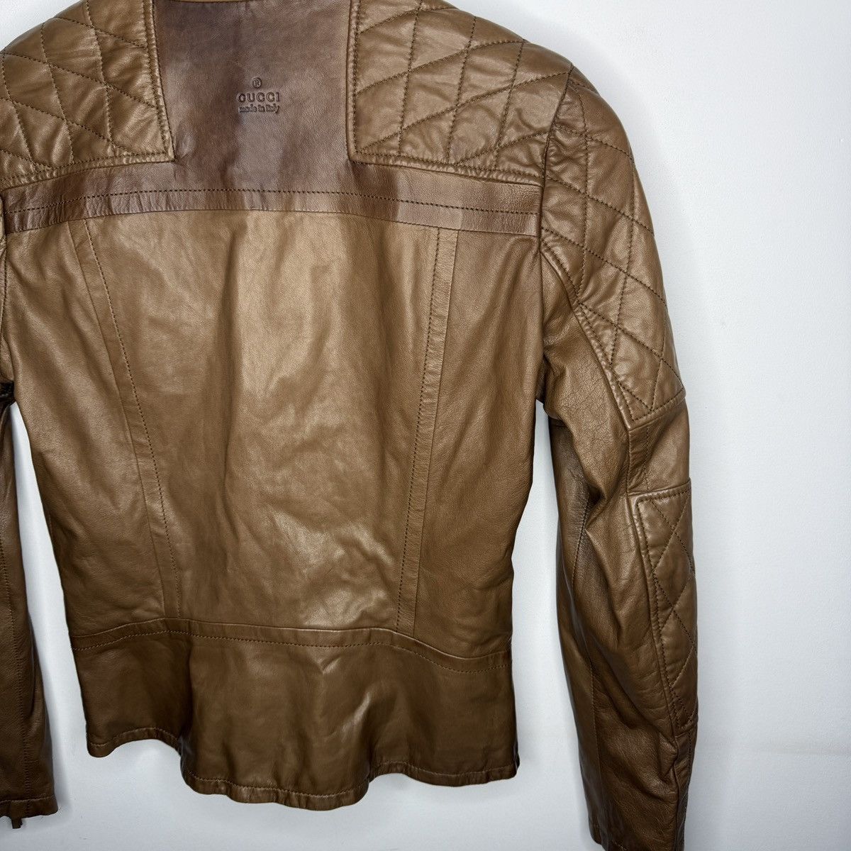 Gucci Gucci Leather Jacket Biker by Tom Ford Y2K Size S / US 4 / IT 40 - 9 Thumbnail