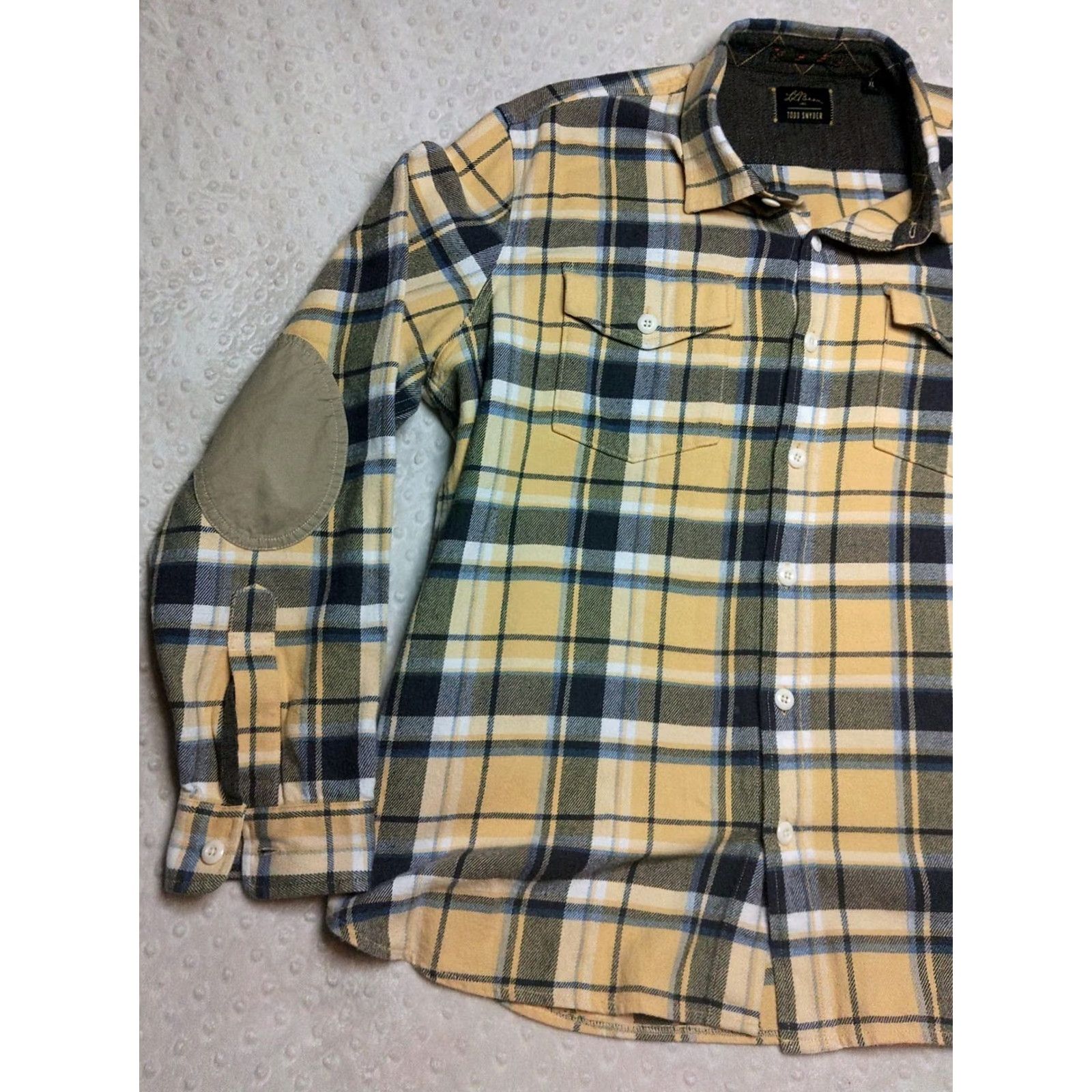 Vintage L.L.Bean Todd Snyder Heavyweight Flannel Shirt Men’s XL Buffalo Check Yellow Shirt Size US XL / EU 56 / 4 - 3 Thumbnail