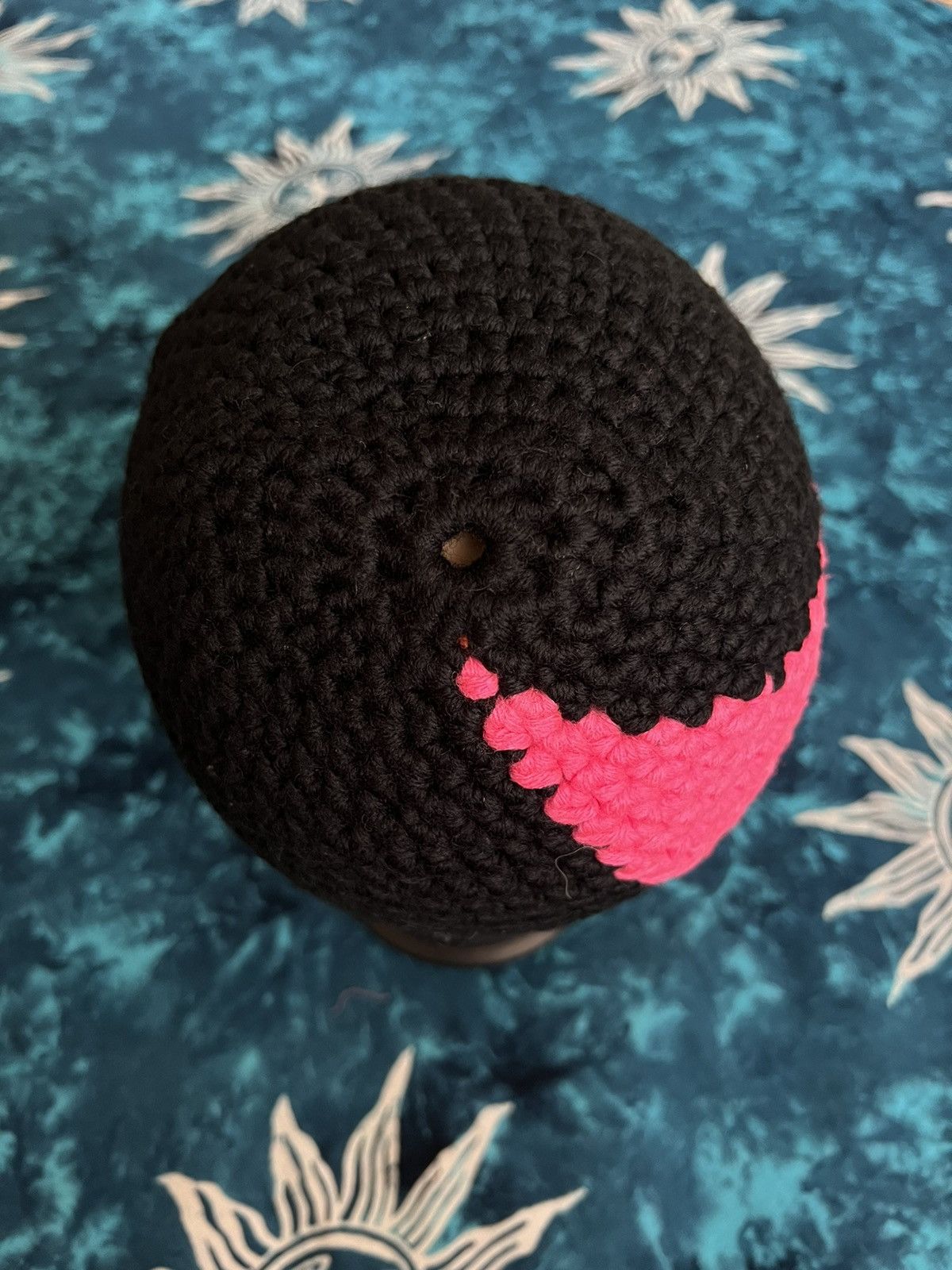 Vintage Vintage knitted Streetwear Anime Hat hand made Y2k pink Size ONE SIZE - 12 Thumbnail