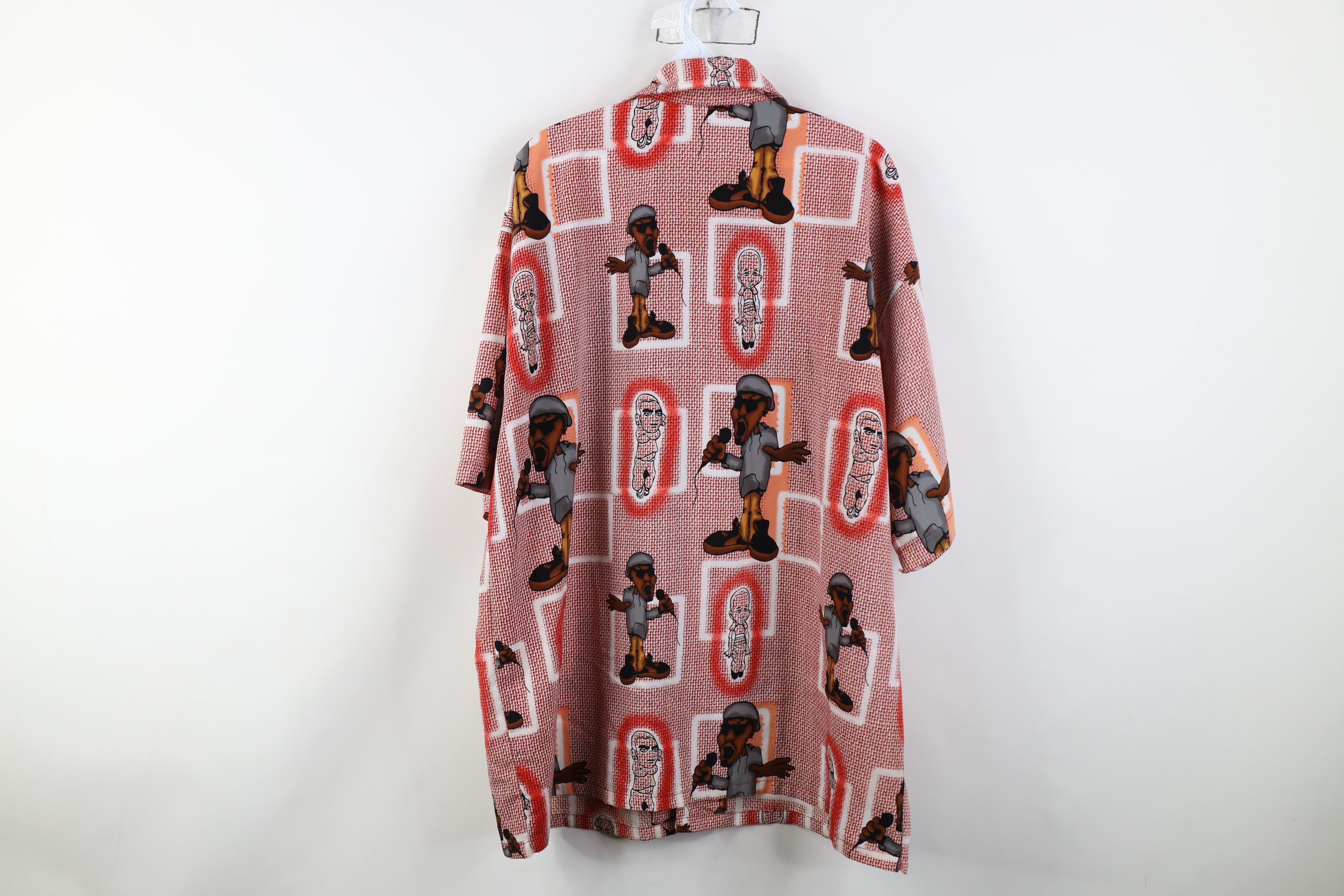 Vintage Vintage Y2k Eminem Slim Rap All Over Print Collared Shirt Size US L / EU 52-54 / 3 - 9 Thumbnail