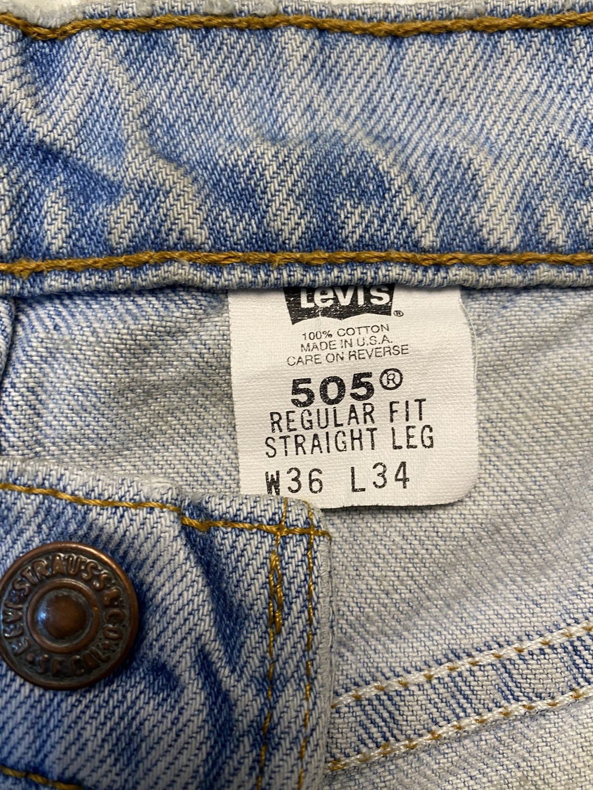 Levi's VINTAGE LEVIS 505 REGULAR FIT Size US 34 / EU 50 - 16 Thumbnail