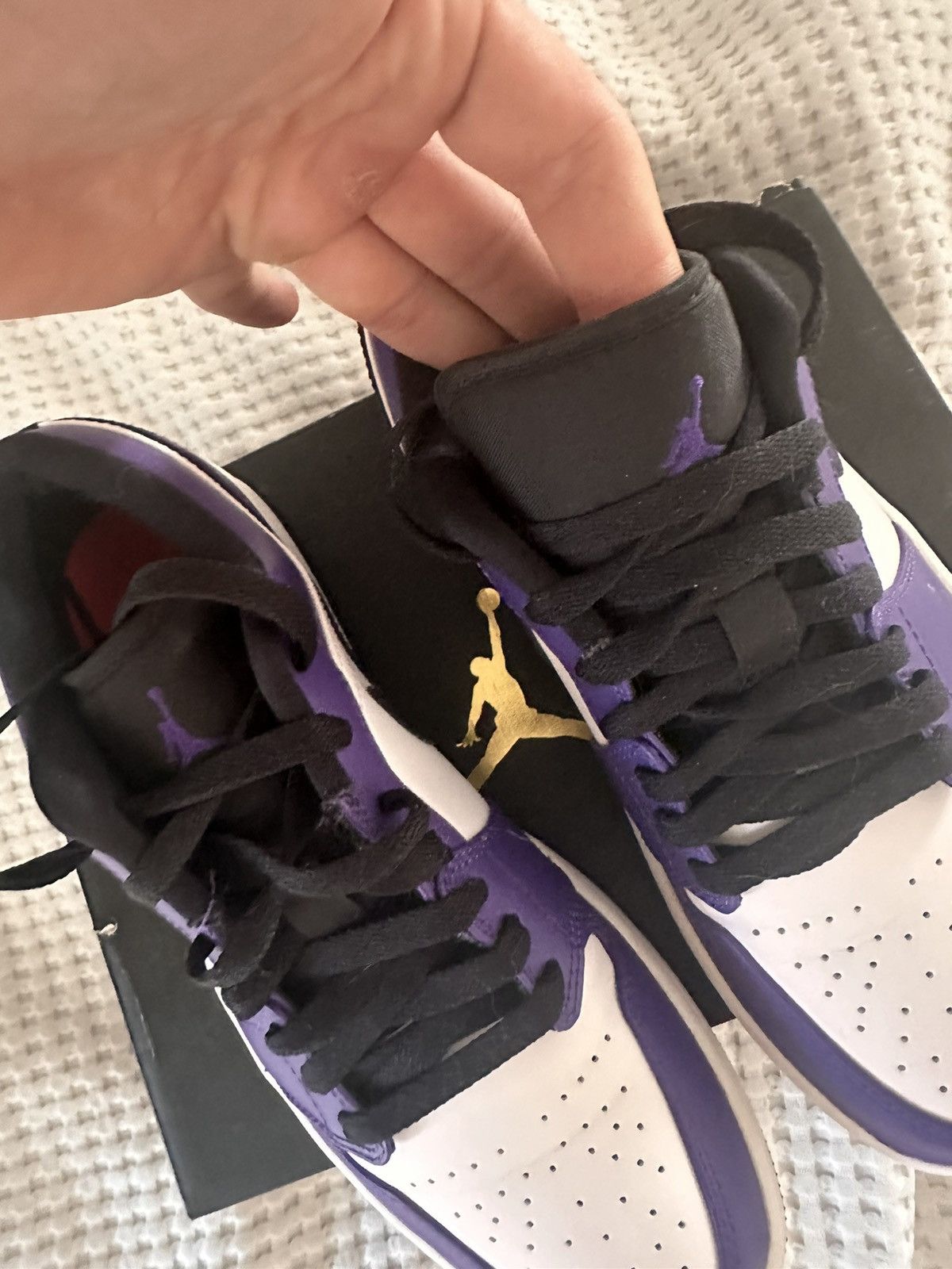 Jordan Brand × Nike Jordan 1 Low Court Purple Size US 8.5 / EU 41-42 - 7 Thumbnail