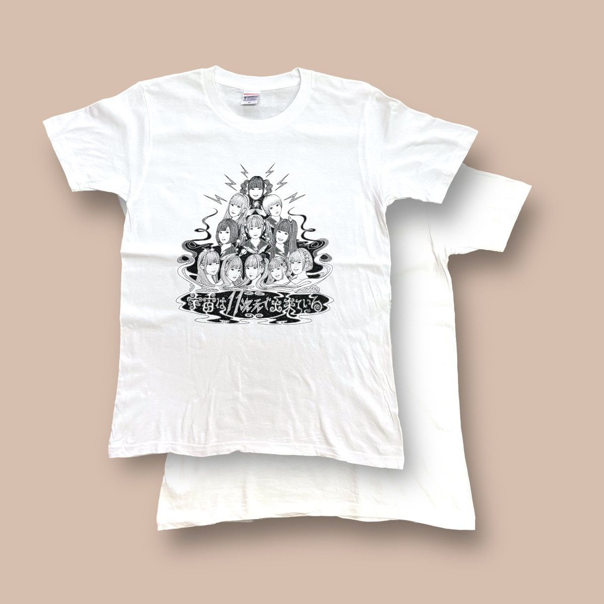 Anime The Dempagumi × Moso Calibration Tee designed by Junji Ito Size US M / EU 48-50 / 2 - 1 Thumbnail