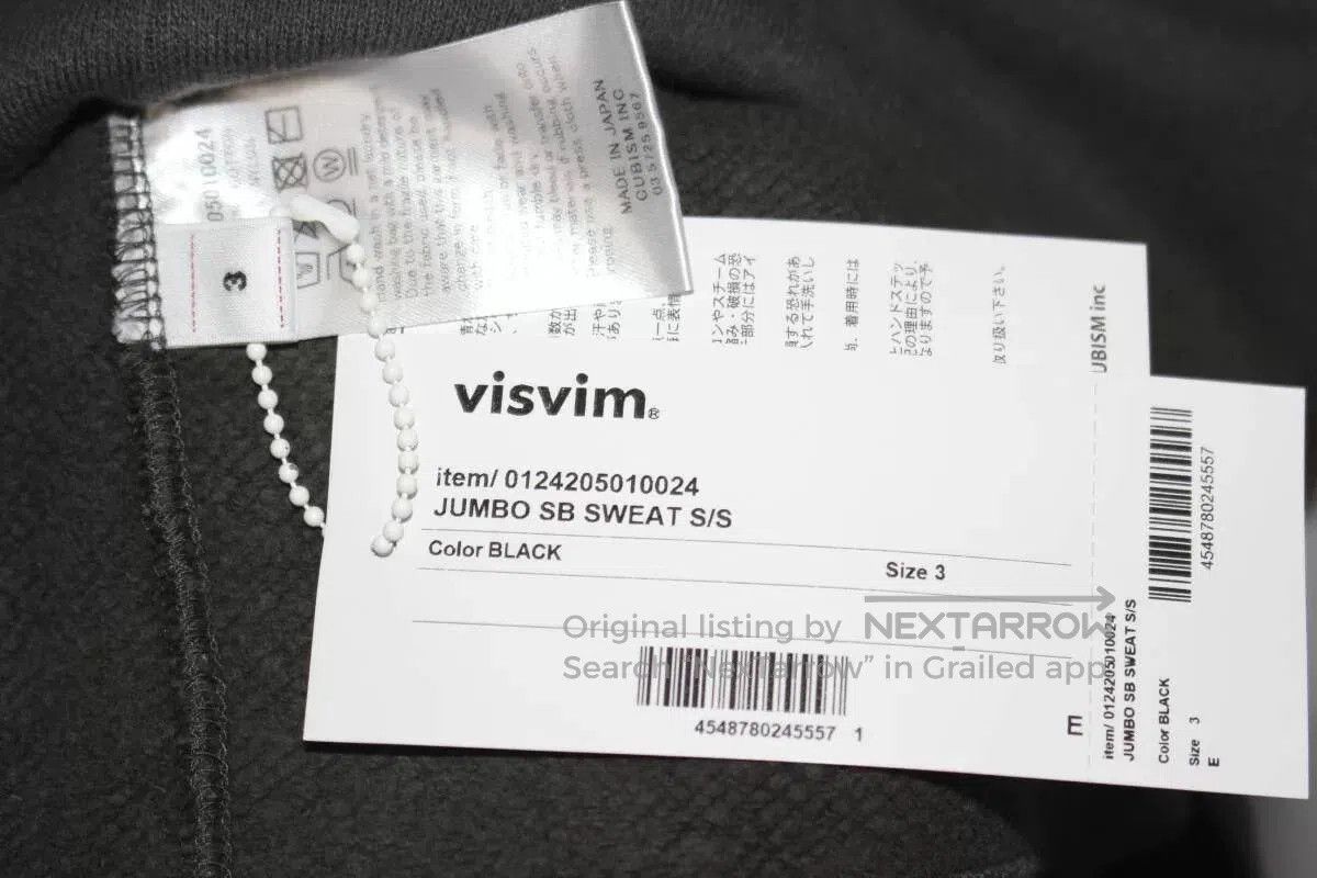 Visvim VISVIM JUMBO SB SWEAT 3 Gray Sweatshirt. Size US L / EU 52-54 / 3 - 6 Thumbnail