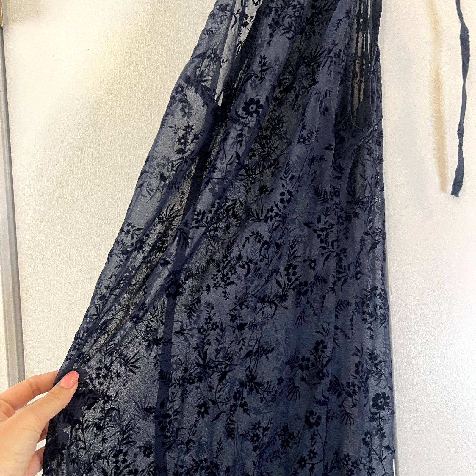 Musier Paris Musier Paris Sonfis Midi Dress Transparent Blue Floral Size M / US 6-8 / IT 42-44 - 4 Thumbnail