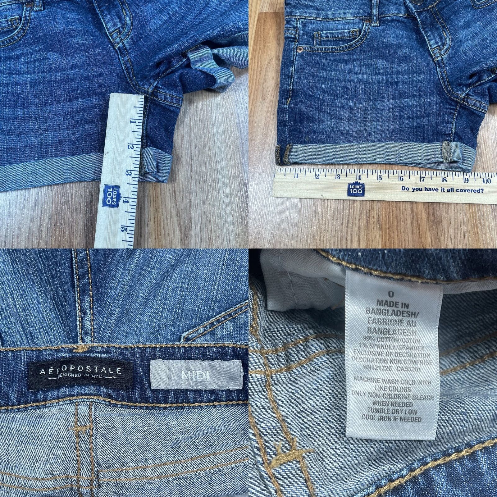 Aeropostale Aeropostale Shorts Denim Jeans Womens 0 Blue Flat Front Stretch Pockets Midi Size 25" / US 0 / IT 36 - 8 Thumbnail