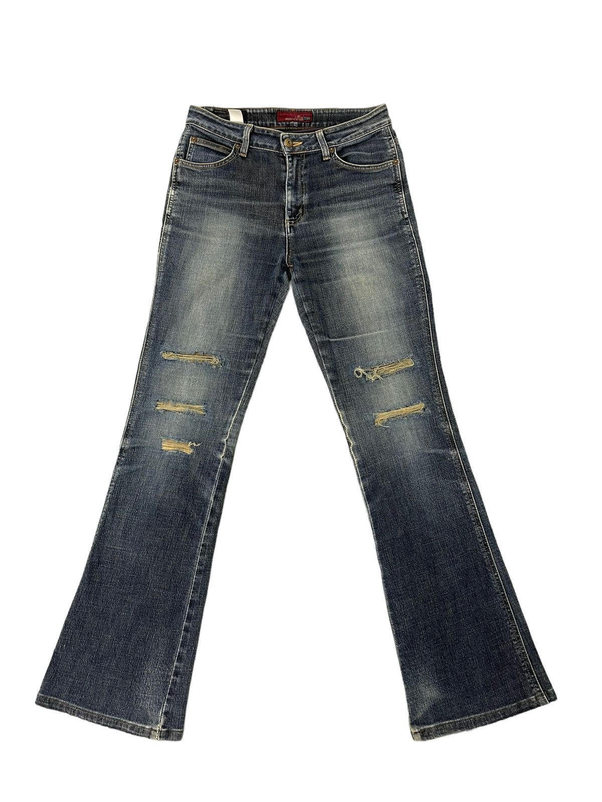 Edwin Flare Jeans Edwin Japan Stretch Distress Boot Cut 6🟦2 Size US 30 / EU 46 - 2 Thumbnail
