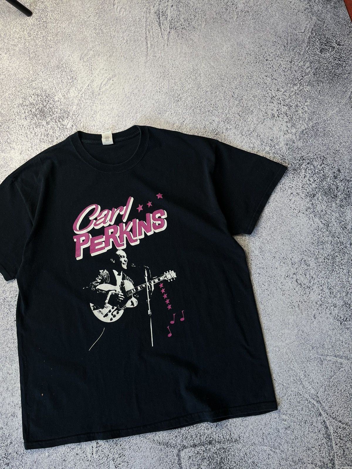 Band Tees Carl Perkins Singned T ee Men T Shirt Black Size US XL / EU 56 / 4 - 7 Thumbnail