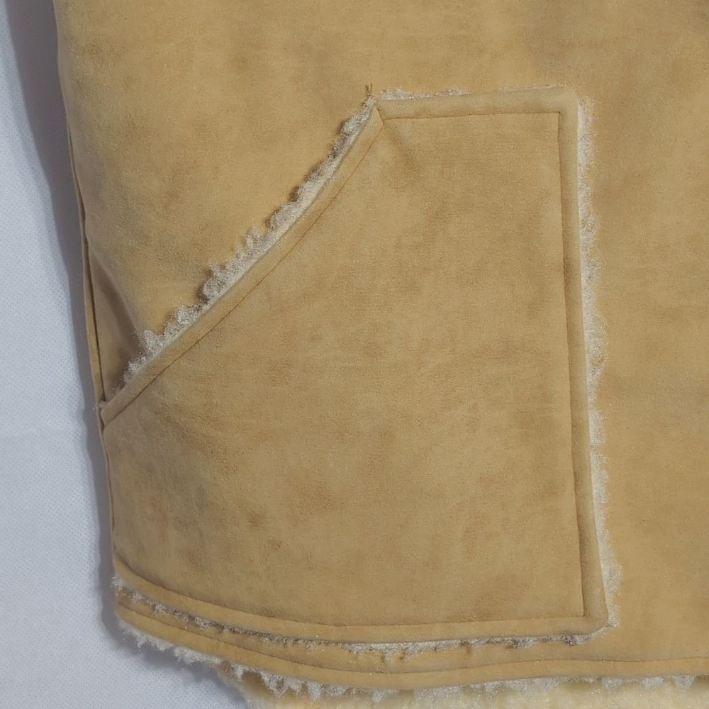 Swingster Swingster Vintage Men's XL Tan Faux Shearling Vest Shawnee Size US XL / EU 56 / 4 - 2 Thumbnail