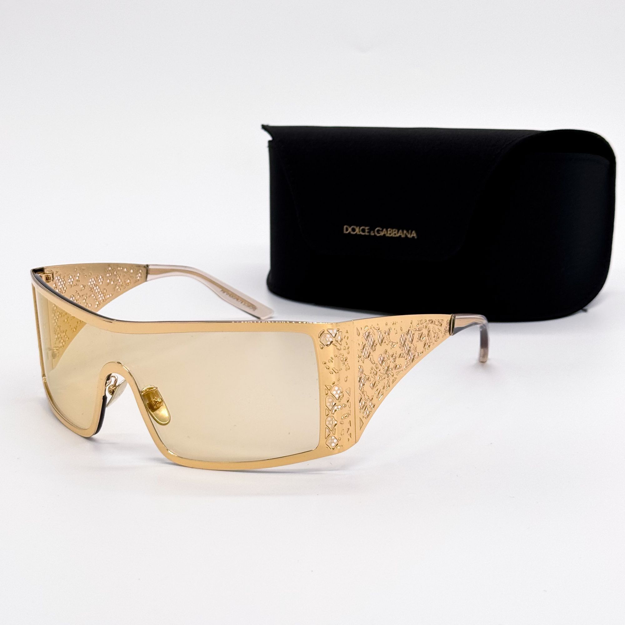 Dolce & Gabbana NEW DG2317 02/71 DOLCE&GABBANA GOLD SHIELD WOMEN SUNGLASSES Size ONE SIZE - 1 Thumbnail