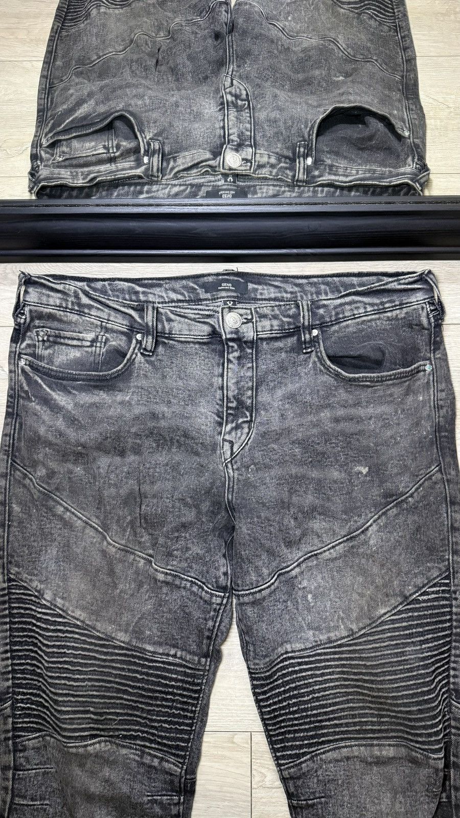 True Religion Y2K 2000s True Religion Geno Stone Washed Relaxed Slim Denim Size US 34 / EU 50 - 3 Thumbnail