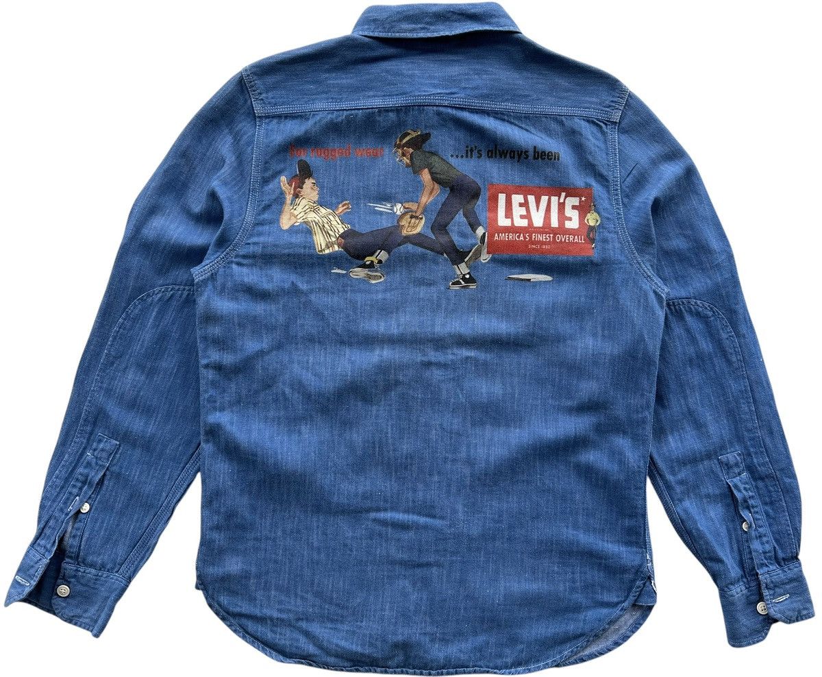 Levi's × Levi's Made & Crafted × Levi's Vintage Clothing 🔥Levi's Amerca’s Finest Overall Big Logo Western Shirt Denim Size US XS / EU 42 / 0 - 15 Thumbnail