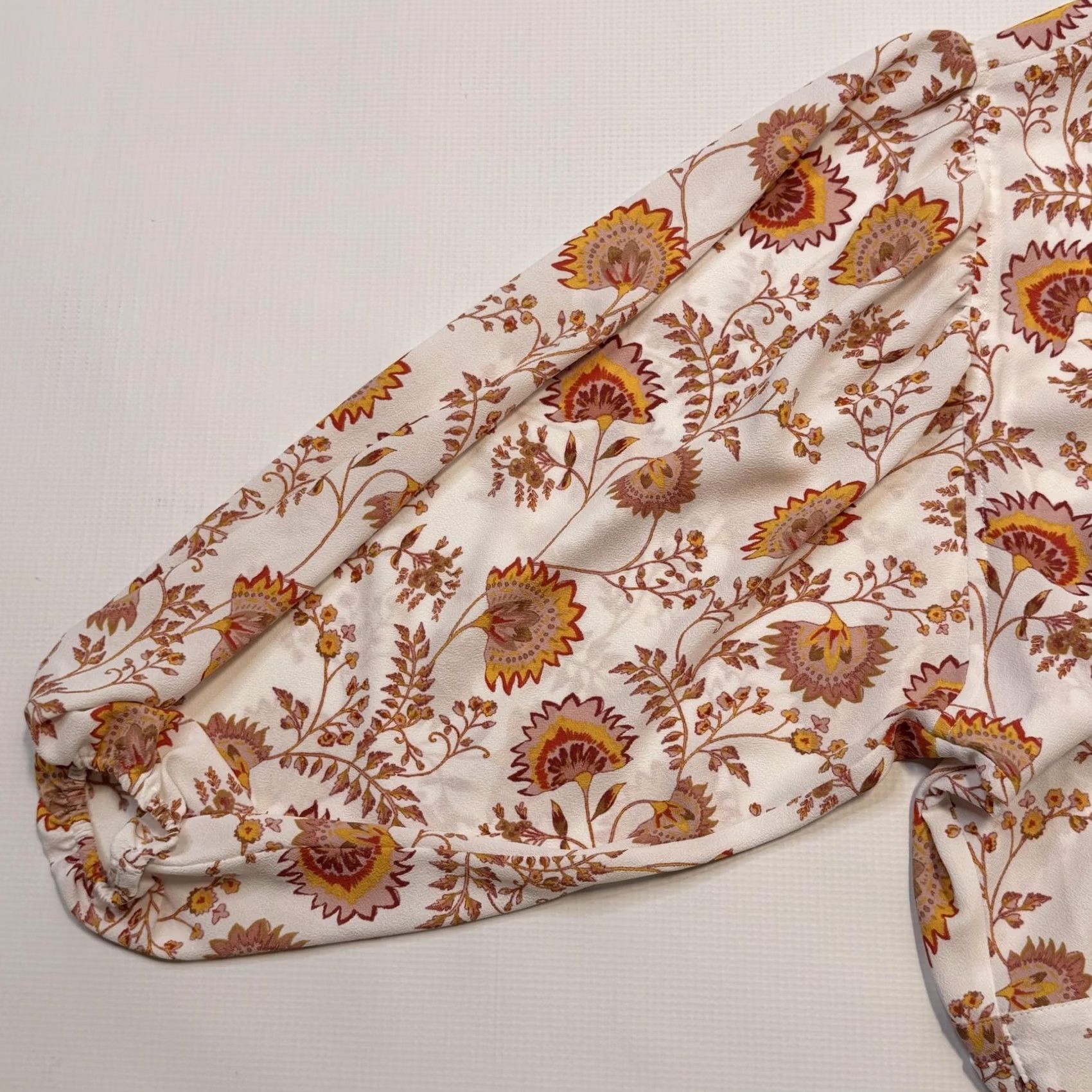 Vintage 1. STATE Blouse Womens Large White Floral Wrap Tie Waist V Neck 3/4 Sleeve Top Size L / US 10 / IT 46 - 7 Thumbnail