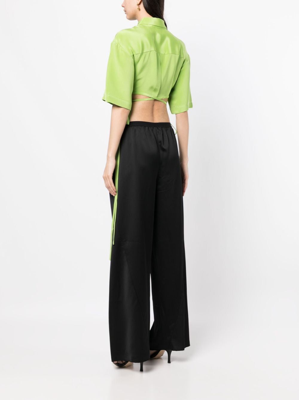 Christopher Esber Short Sleeve Cropped Tie Shirt Size XS / US 0-2 / IT 36-38 - 4 Thumbnail