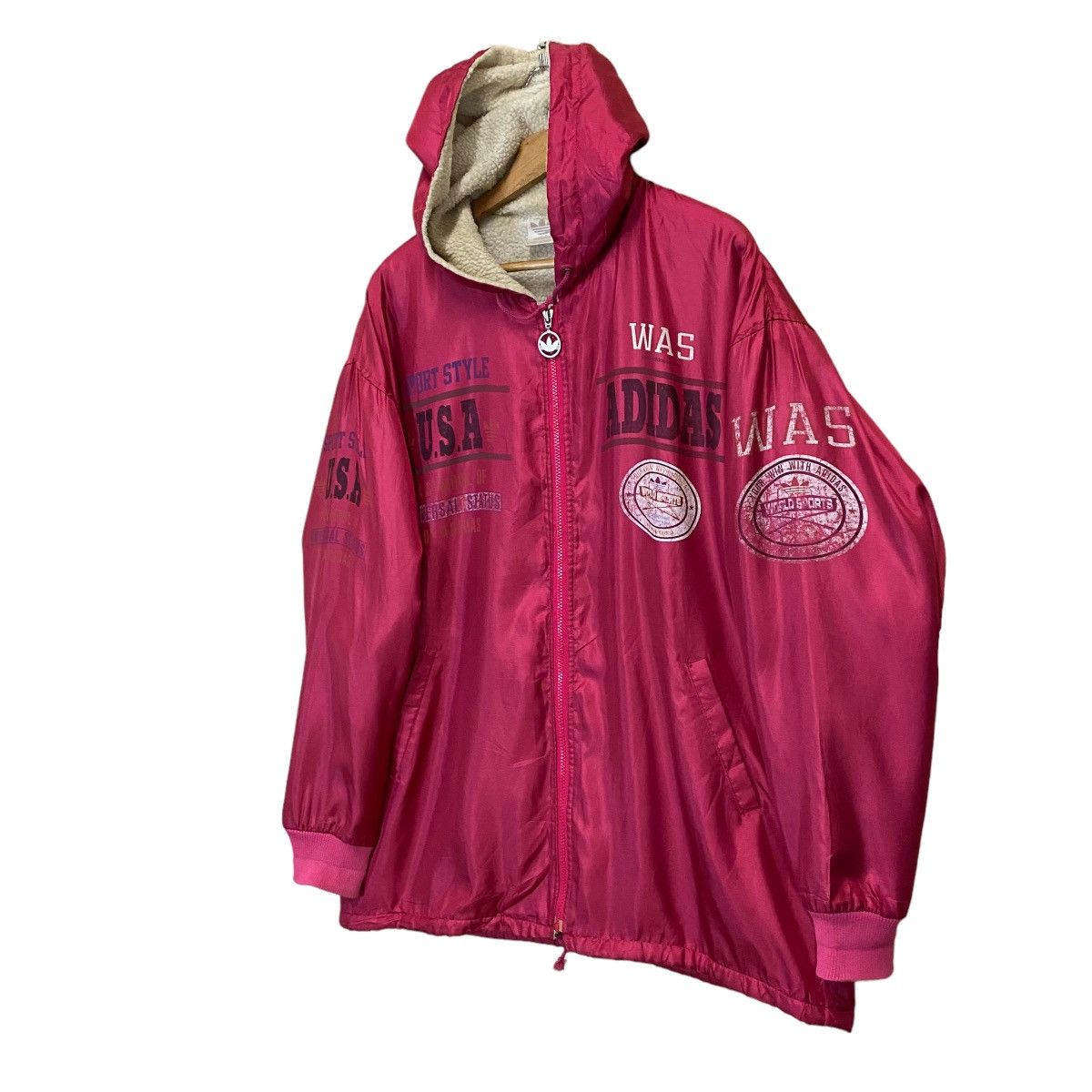 Adidas × Japanese Brand Vintage 90s Adidas Rainbow Big Logo Hoodie Jacket Size US XL / EU 56 / 4 - 3 Thumbnail
