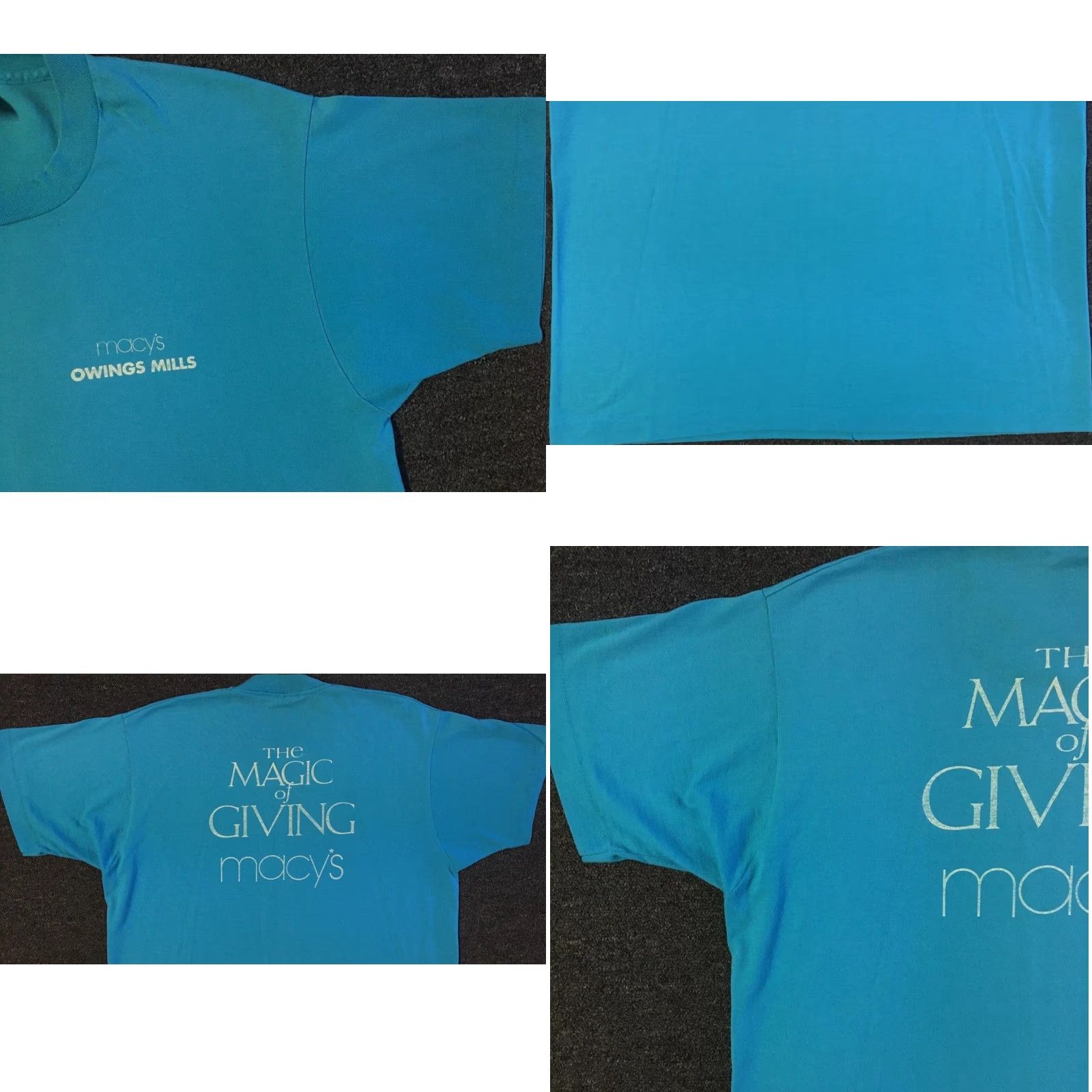 Vintage VINTAGE Macy's The Magic Of Giving T-Shirt XL Blue 90s Grunge Designer 80s 90s Biker Punk Rock USA Mens Short Sleeve Single Stitch Size US XL / EU 56 / 4 - 9 Thumbnail