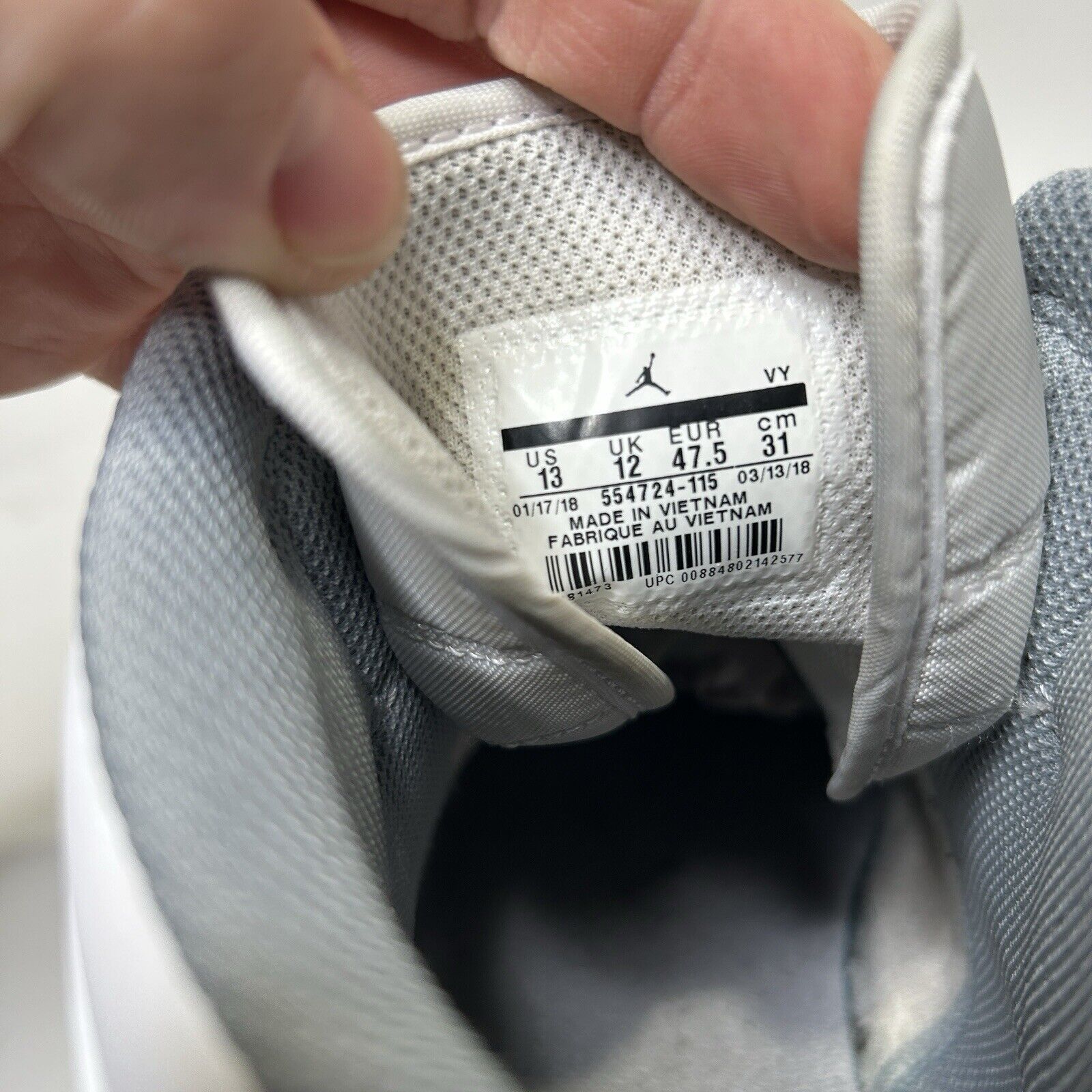 Jordan Brand Nike Shoes Air Jordan 1 Mid Retro “White Cement” 2024 Size US 13 / EU 46 - 8 Thumbnail