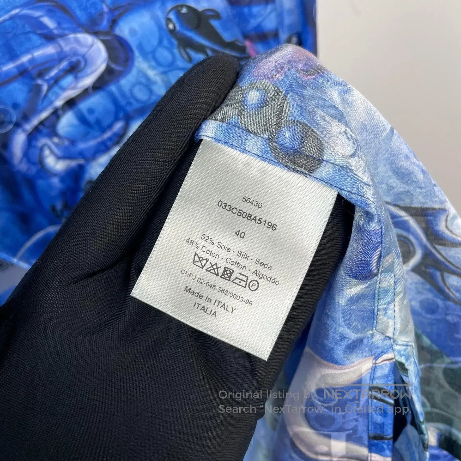 Dior Dior Underwater World Pattern Jacquard Short Sleeve Shirt| Size S / US 4 / IT 40 - 7 Thumbnail