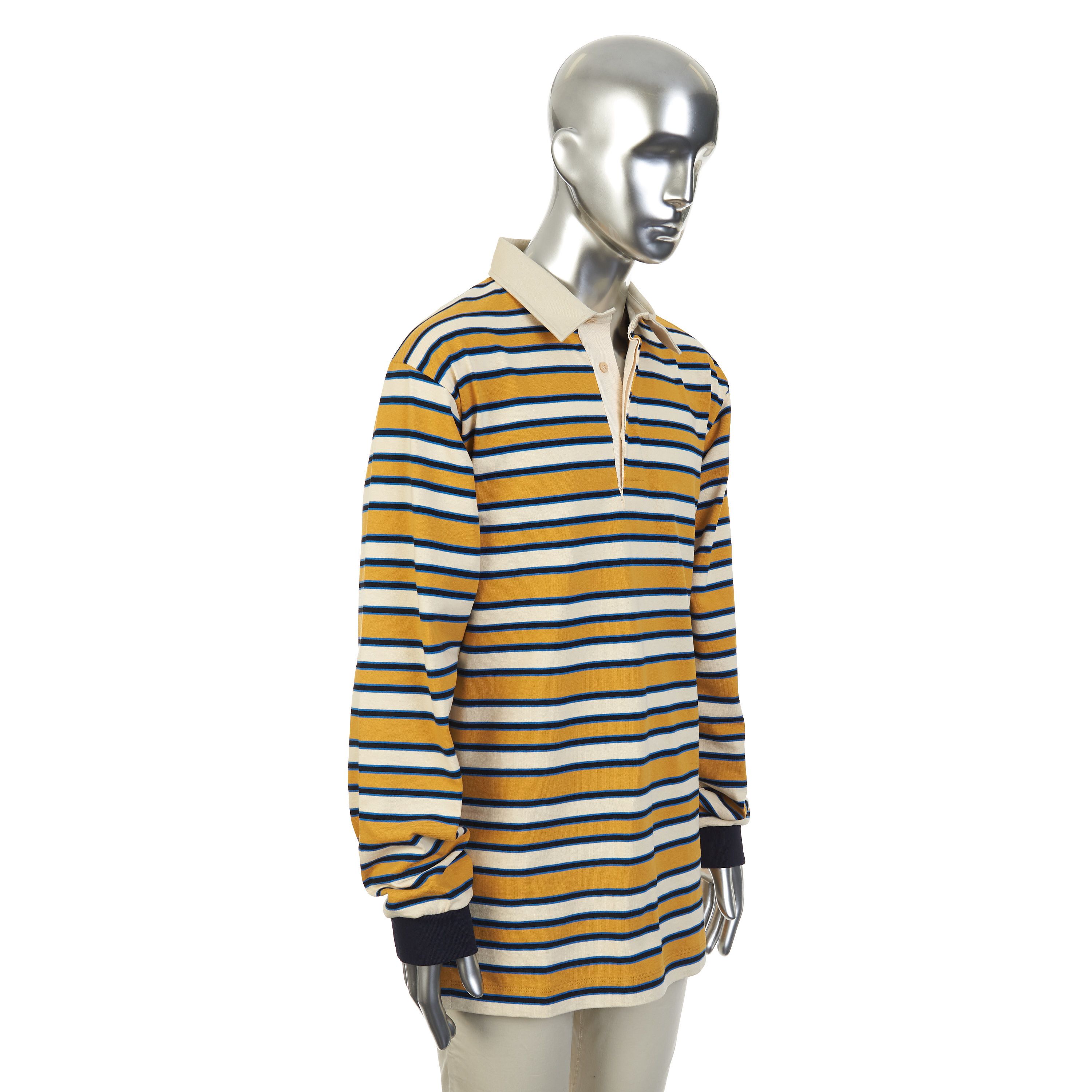 Gucci Striped Polo Shirt In Heavy Cotton With Cities Embroidery Size US S / EU 44-46 / 1 - 10 Thumbnail