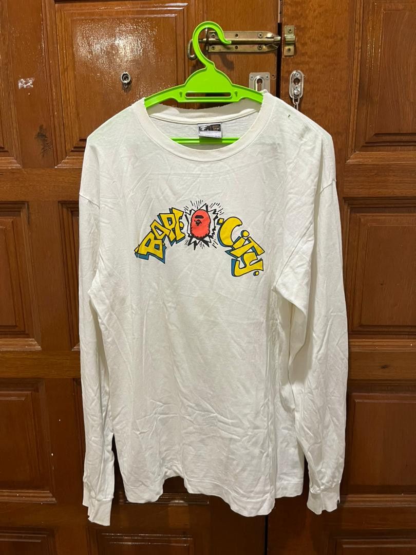 Bape × Vintage Bape City Long Sleeve Tee Size US L / EU 52-54 / 3 - 1 Thumbnail