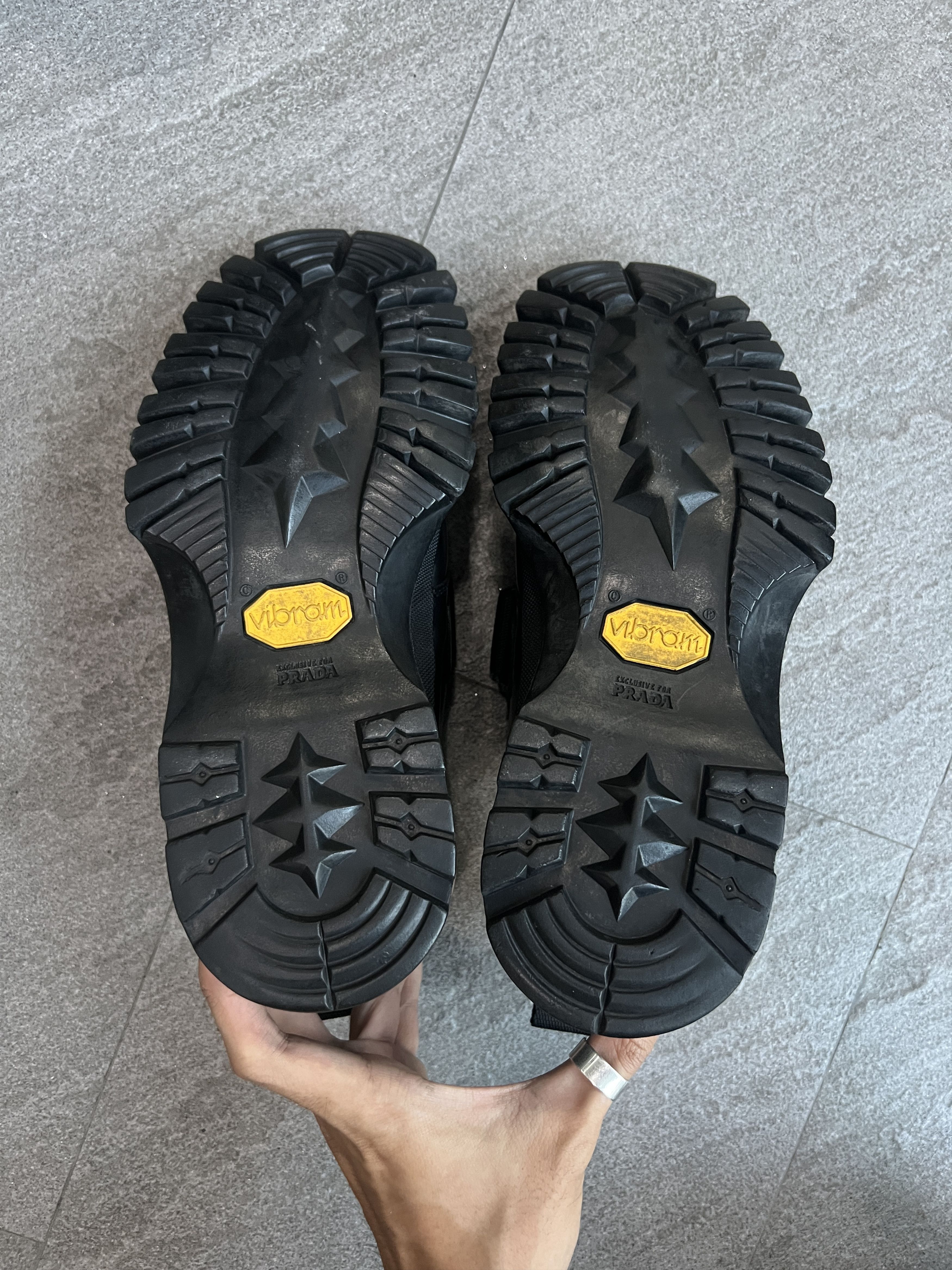 Prada Prada Sport Vibram Strap Chunky Leather Sneakers US 7 Black Size US 7 / EU 40 - 13 Thumbnail
