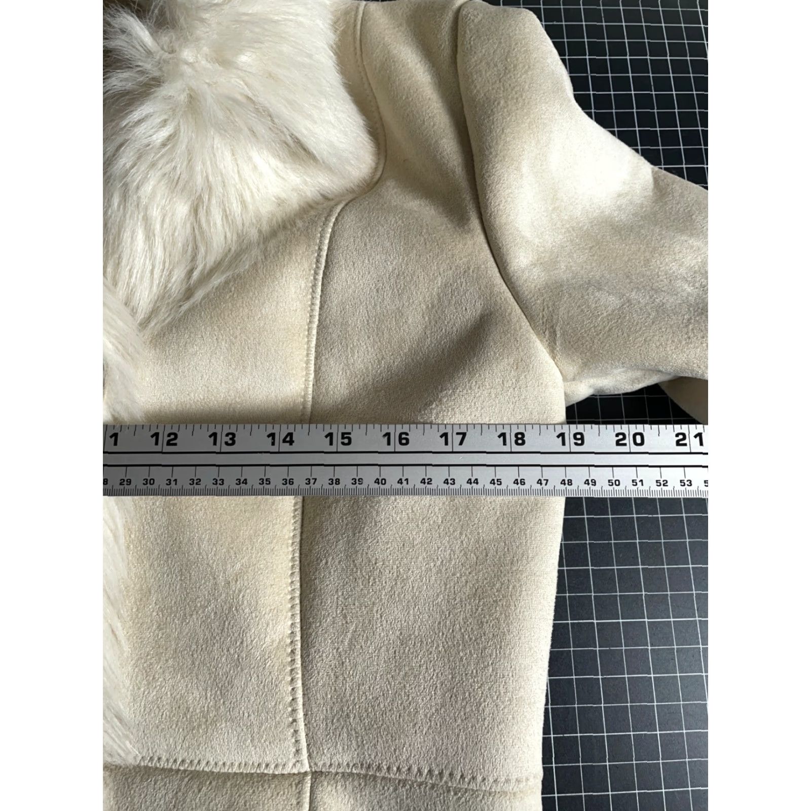 Vintage VINTAGE MixIt Penny Lane Style Coat Women's Medium Off-White Faux Fur Trim Retro Mod Size M / US 6-8 / IT 42-44 - 5 Thumbnail