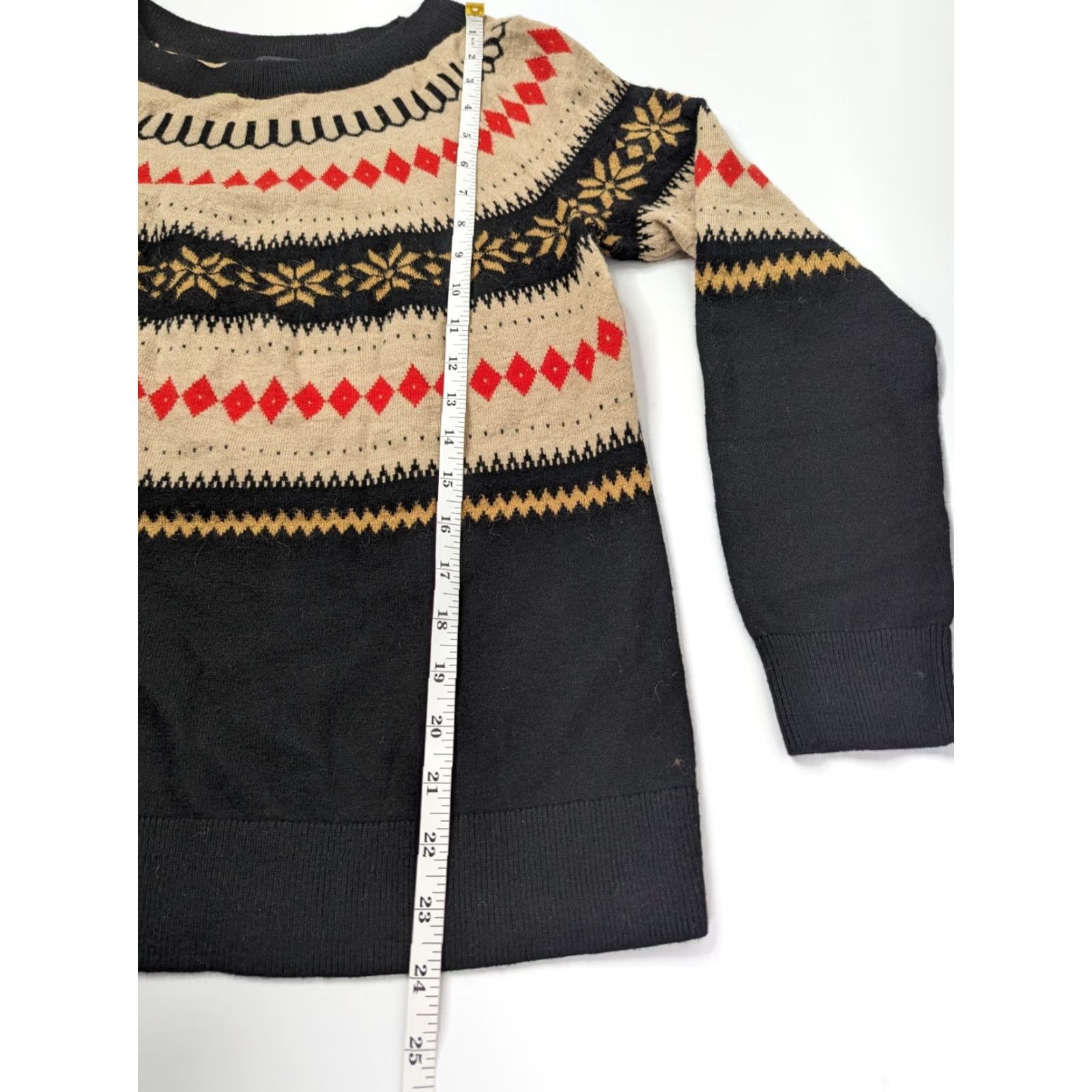 Talbots Talbots Sweater Knit Wool Mohair Nylon Fair Isle Raglan Sleeve Round Neck Multicolor Ski Casual Travel Womens Petite M Size M / US 6-8 / IT 42-44 - 6 Thumbnail