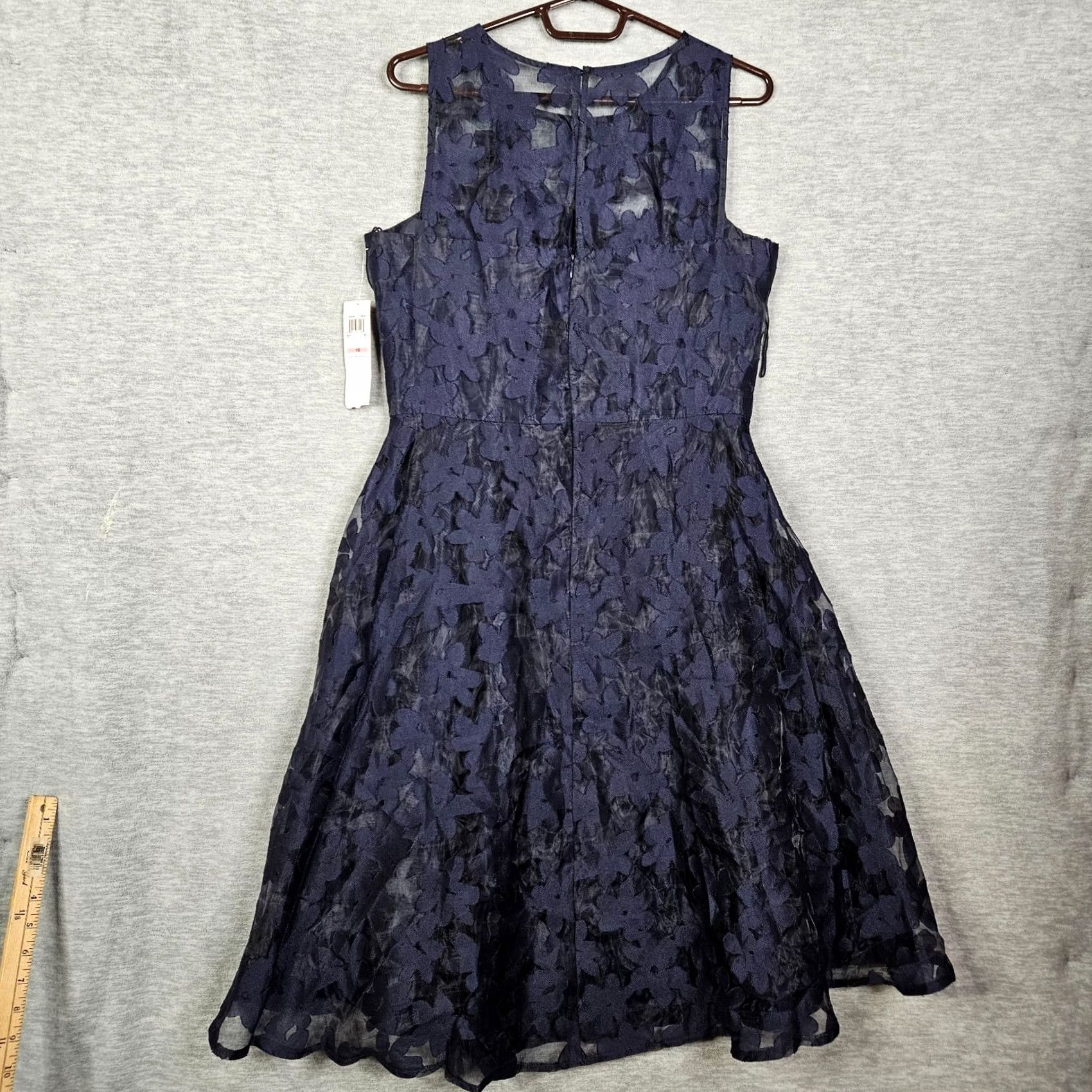 Vintage London Times Women's Lace Navy Sheath Dress Size 10 New Size L / US 10 / IT 46 - 4 Thumbnail