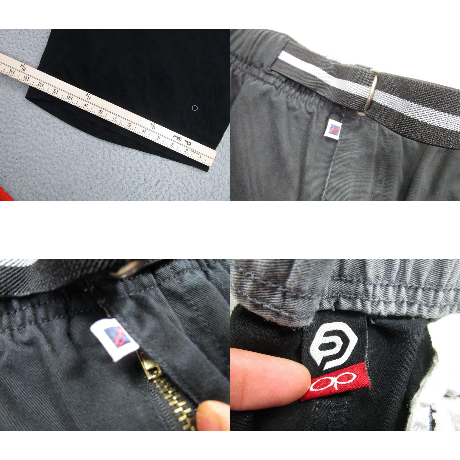 Ocean Pacific VINTAGE Ocean Pacific OP Shorts Mens L Hike Baggy 90s Goth Cargo Workwear Belted Skater Black Cotton Chino Elastic Waist Pockets 9 Inseam Mens Size US 33 - 8 Thumbnail
