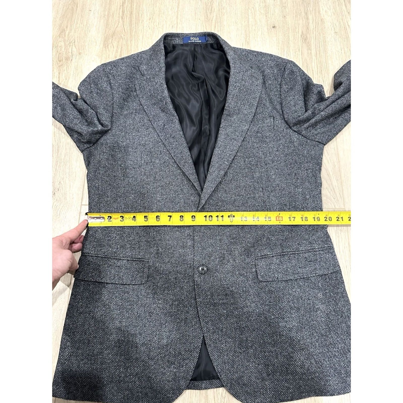 Polo Ralph Lauren Polo Ralph Lauren Wool Blend Coat Blazer 42L Dark Grey Long Tweed Wool Polyester Sport Coat Mens Blazer Size US XL / EU 56 / 4 - 7 Thumbnail