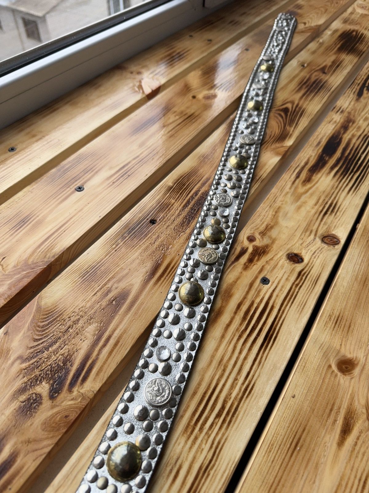 If Six Was Nine Vintage Japanese Studded Leather Punk Emo Rock Goth Y2K belt Size ONE SIZE - 5 Thumbnail