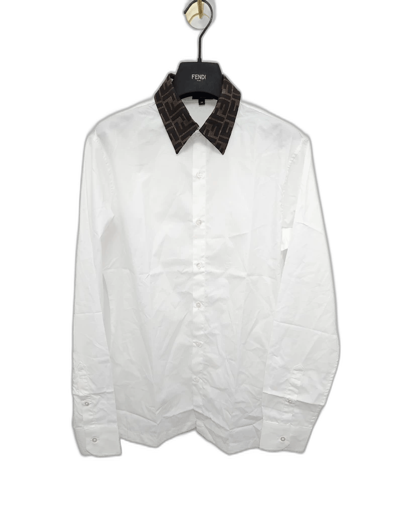 Fendi Fendi FF Print Silk Collar Shirt Size US M / EU 48-50 / 2 - 1 Thumbnail