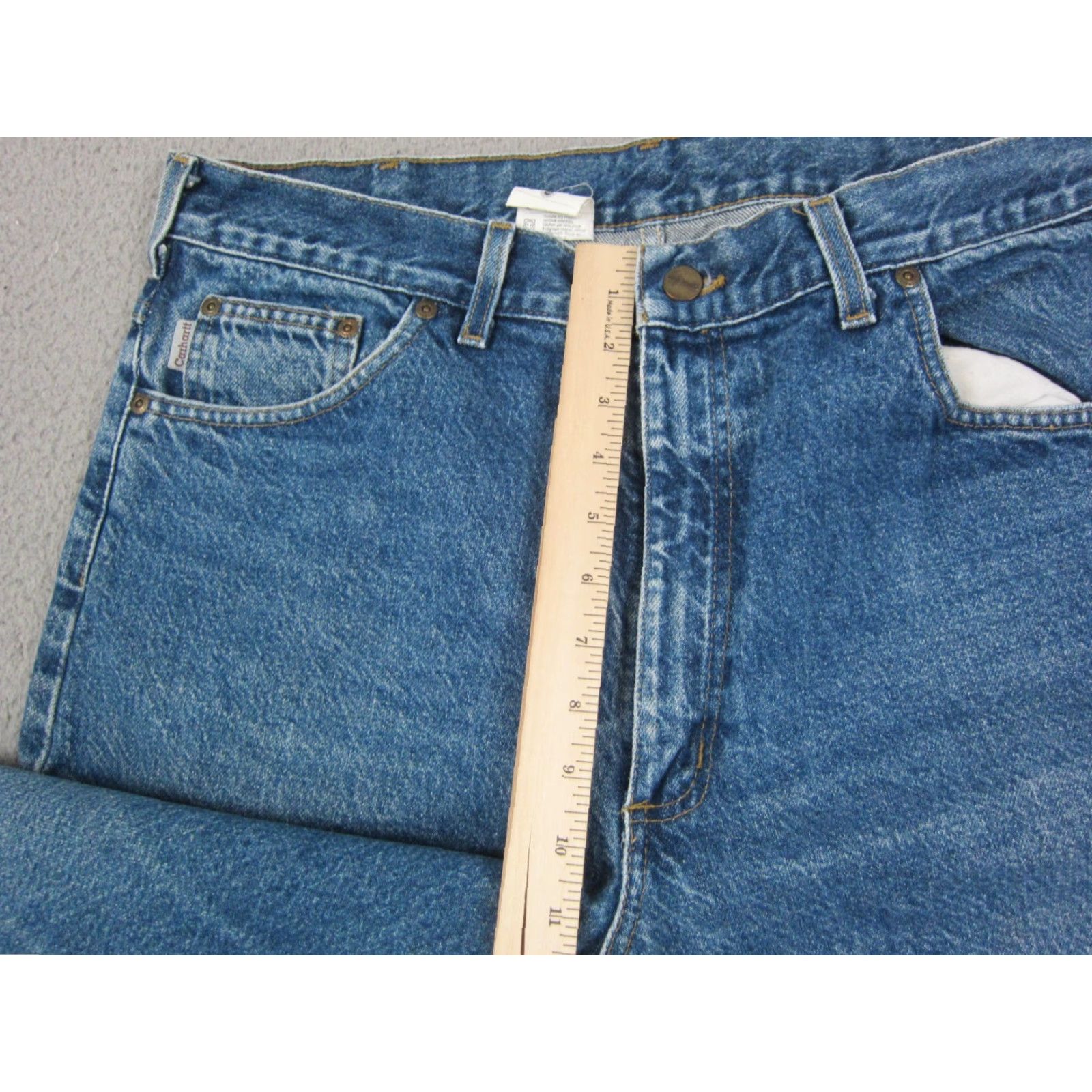 Carhartt Carhartt Jeans Mens Regular Straight Blue Denim Relaxed Fit 38x34 5-Pocket Workwear B17DST Size US 38 / EU 54 - 7 Thumbnail