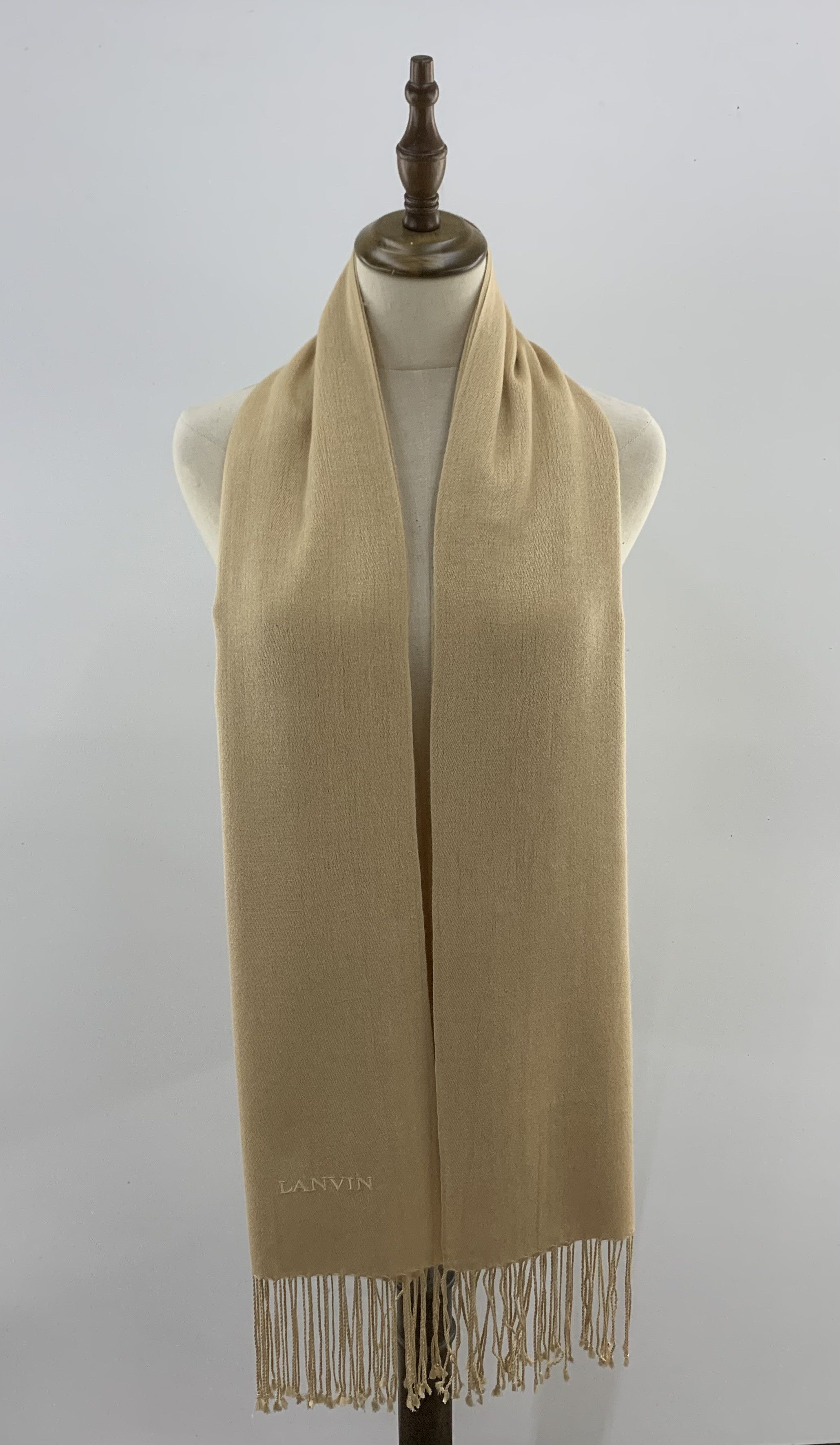 Lanvin Lanvin Scarf Cashmere Silk Muffler Neck Wrap BL2125 Size ONE SIZE - 1 Thumbnail