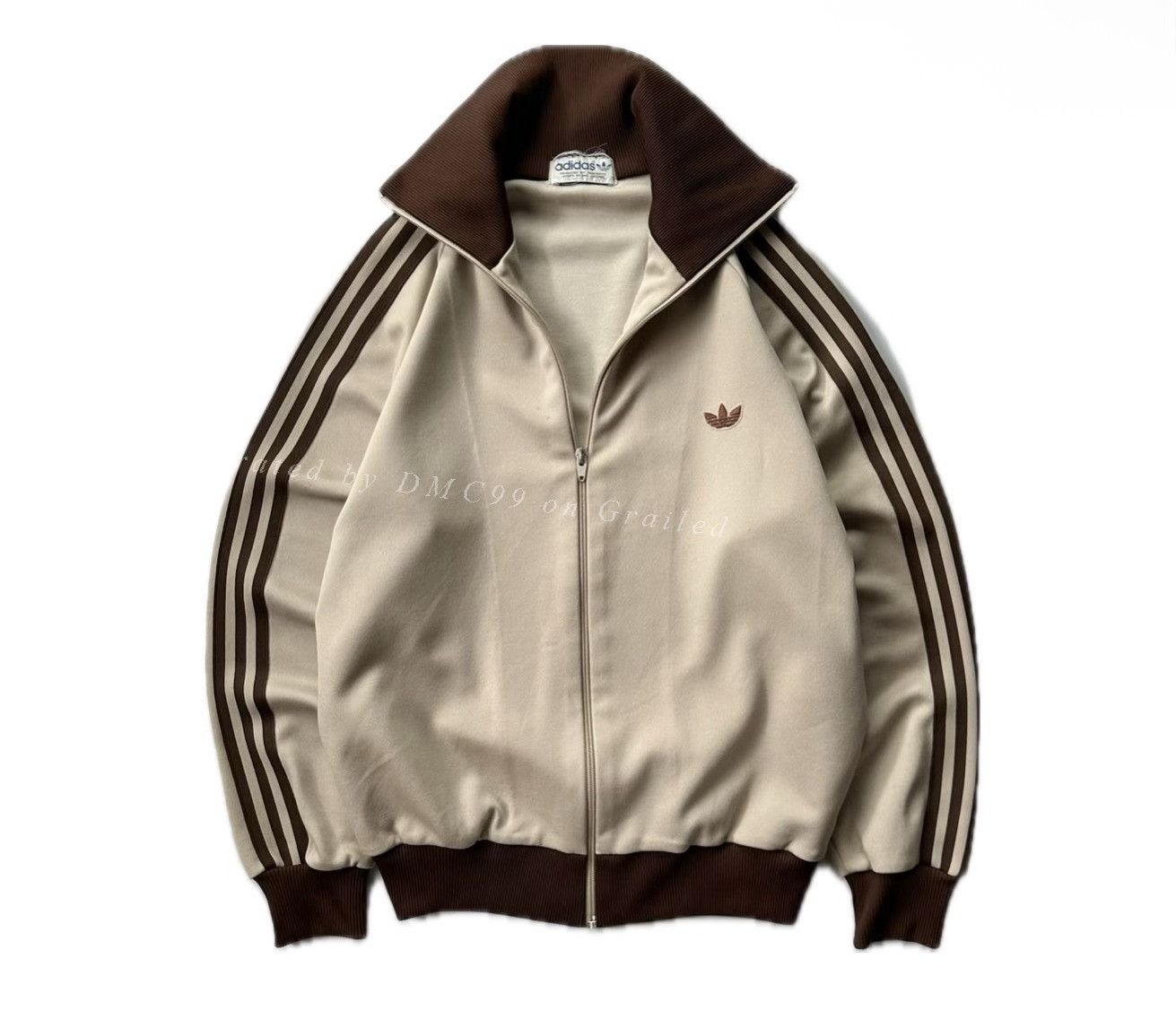Vintage Vintage 1980s Adidas Track Jacket Brown Size US M / EU 48-50 / 2 - 1 Thumbnail