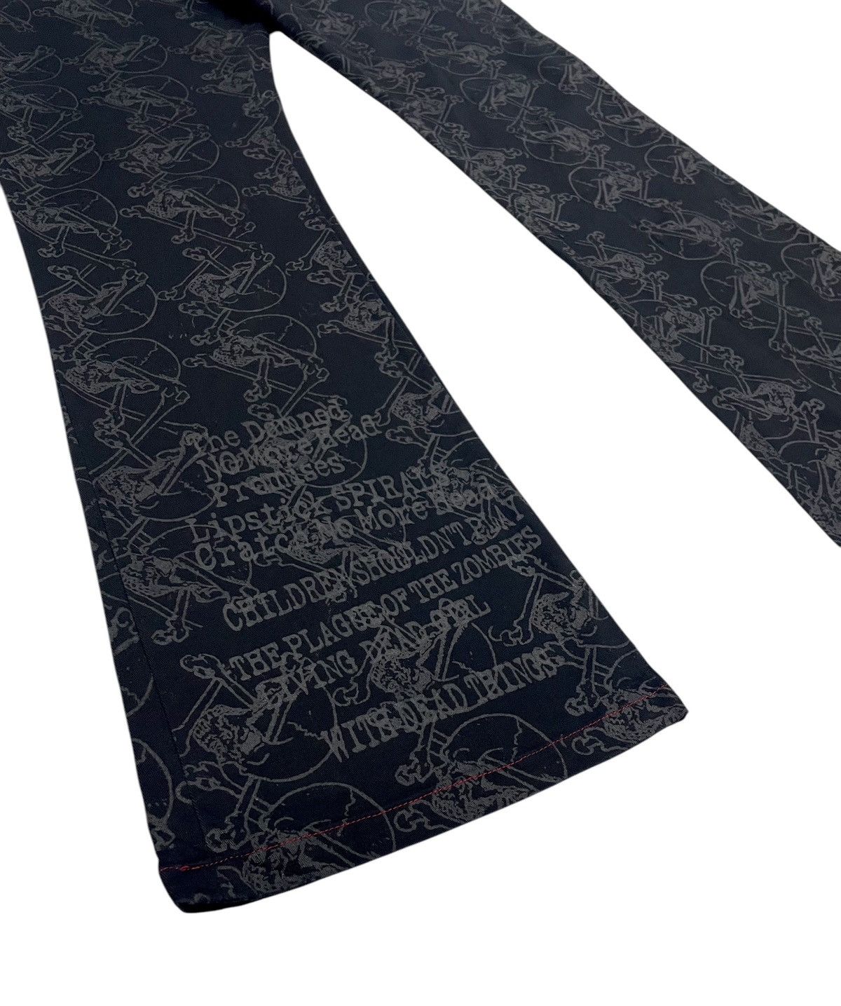 Hysteric Glamour × If Six Was Nine × Japanese Brand H.naoto Anarchy Skull Monogram Flare Pants Size US 28 / EU 44 - 6 Thumbnail