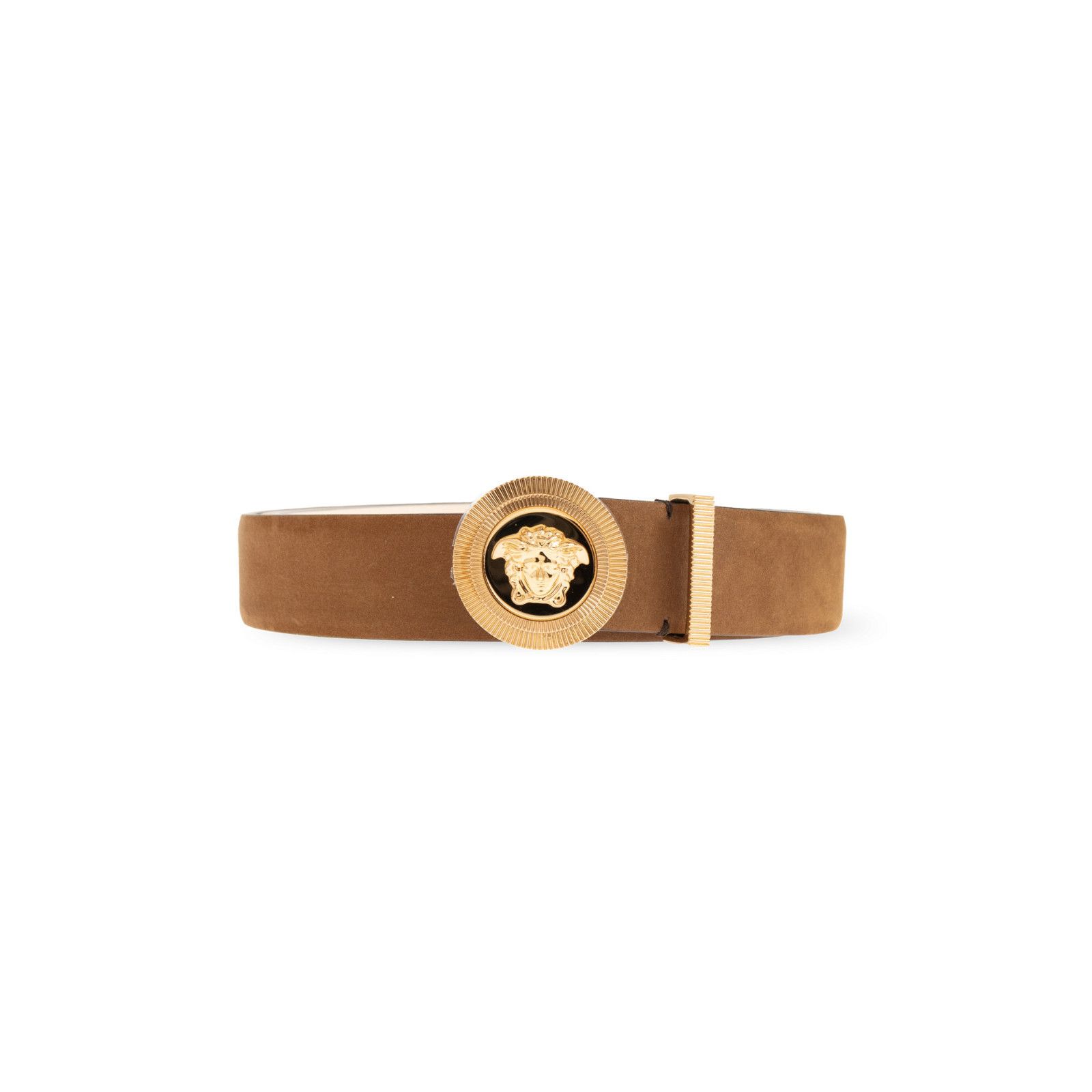 Versace VERSACE Brown Suede Belt New & Authentic (Men's size:85;) Size ONE SIZE - 1 Thumbnail