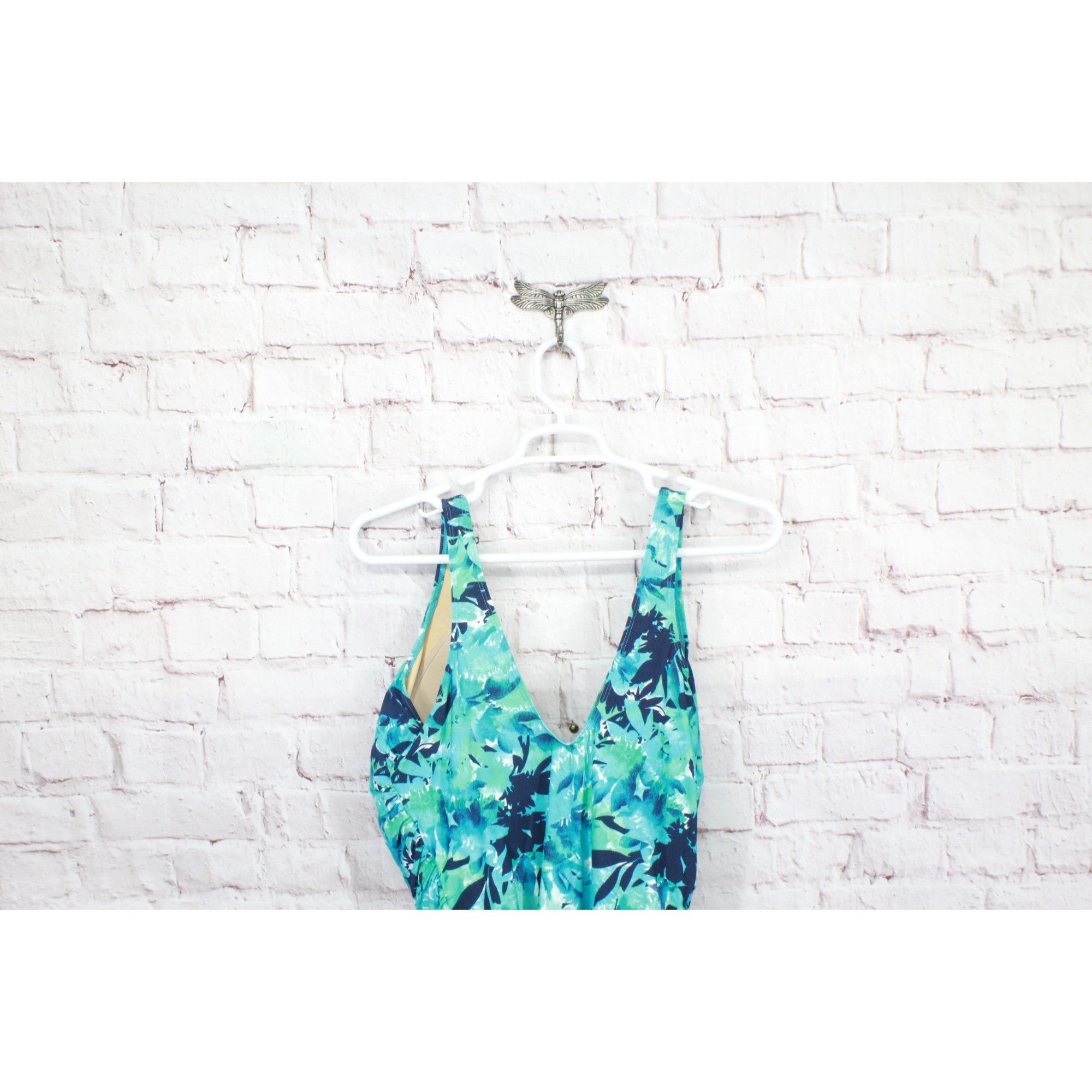 L.L. Bean × Swims LL Bean Shaping Swimwear Tanksuit Watercolor Floral Print Size 3XL / US 20-22 - 4 Thumbnail