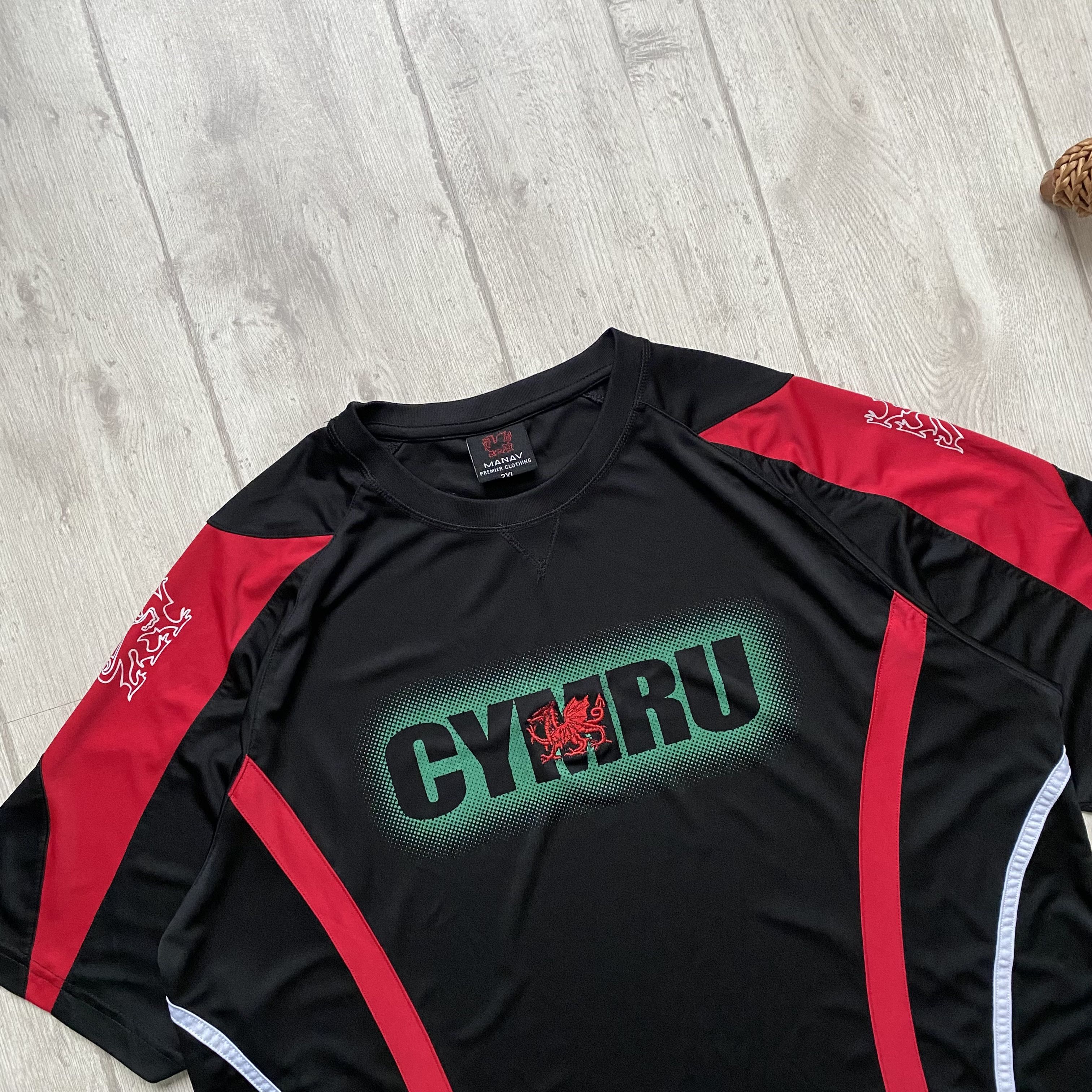 Cotton Traders 🏈 Rare Wales Cymru Rugby Traning shirt jersey Blockore Size US XXL / EU 58 / 5 - 3 Thumbnail