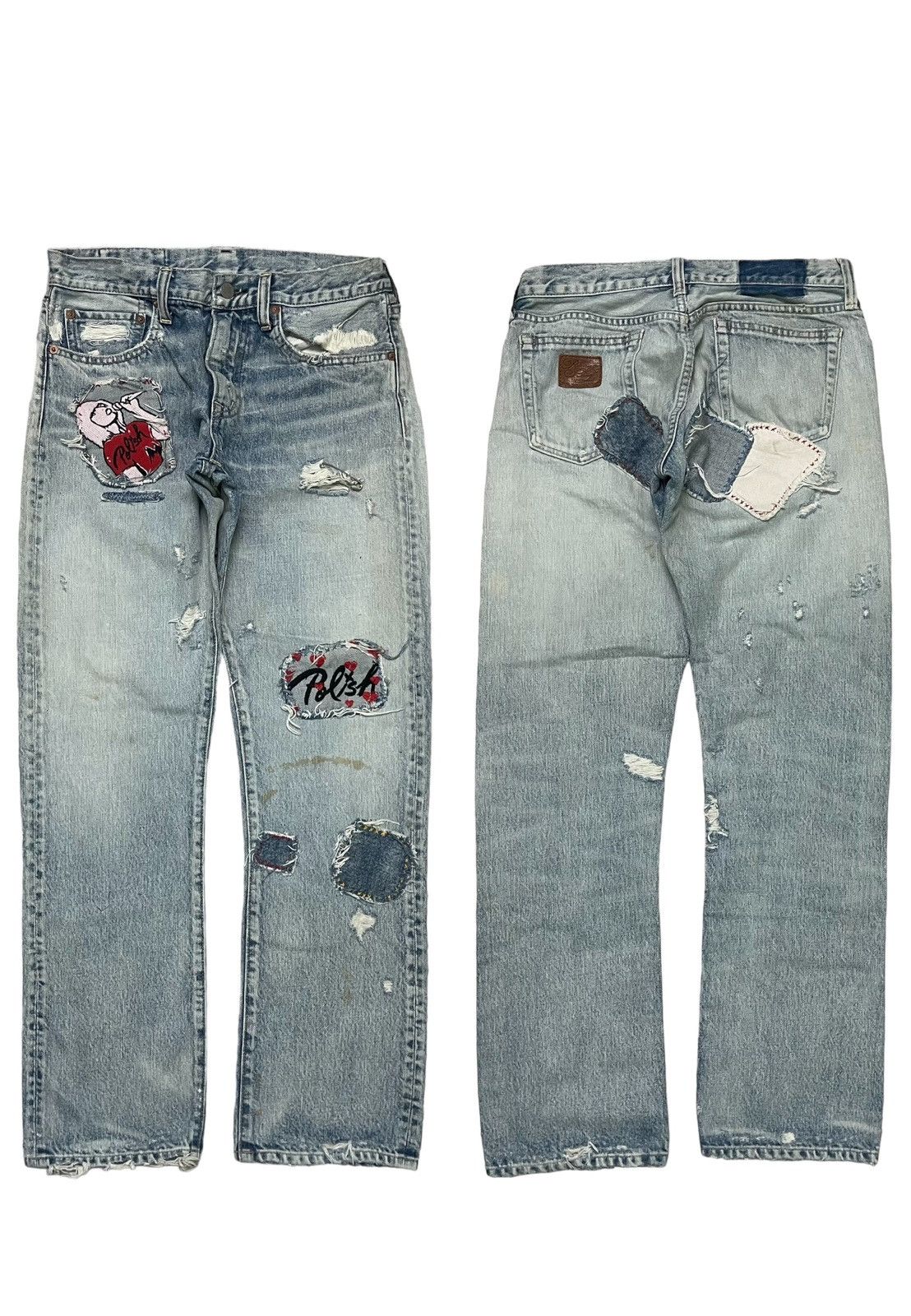 Japanese Brand VINTAGE KAPITAL INSPIRED PATCHES WORK JEANS BRAND RNA INC Size US 28 / EU 44 - 1 Thumbnail