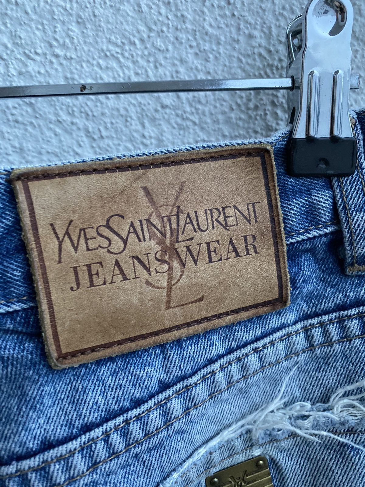 Yves Saint Laurent 28x28 YSL Jeans Denim Pants Cotton Navy Size US 28 / EU 44 - 9 Thumbnail