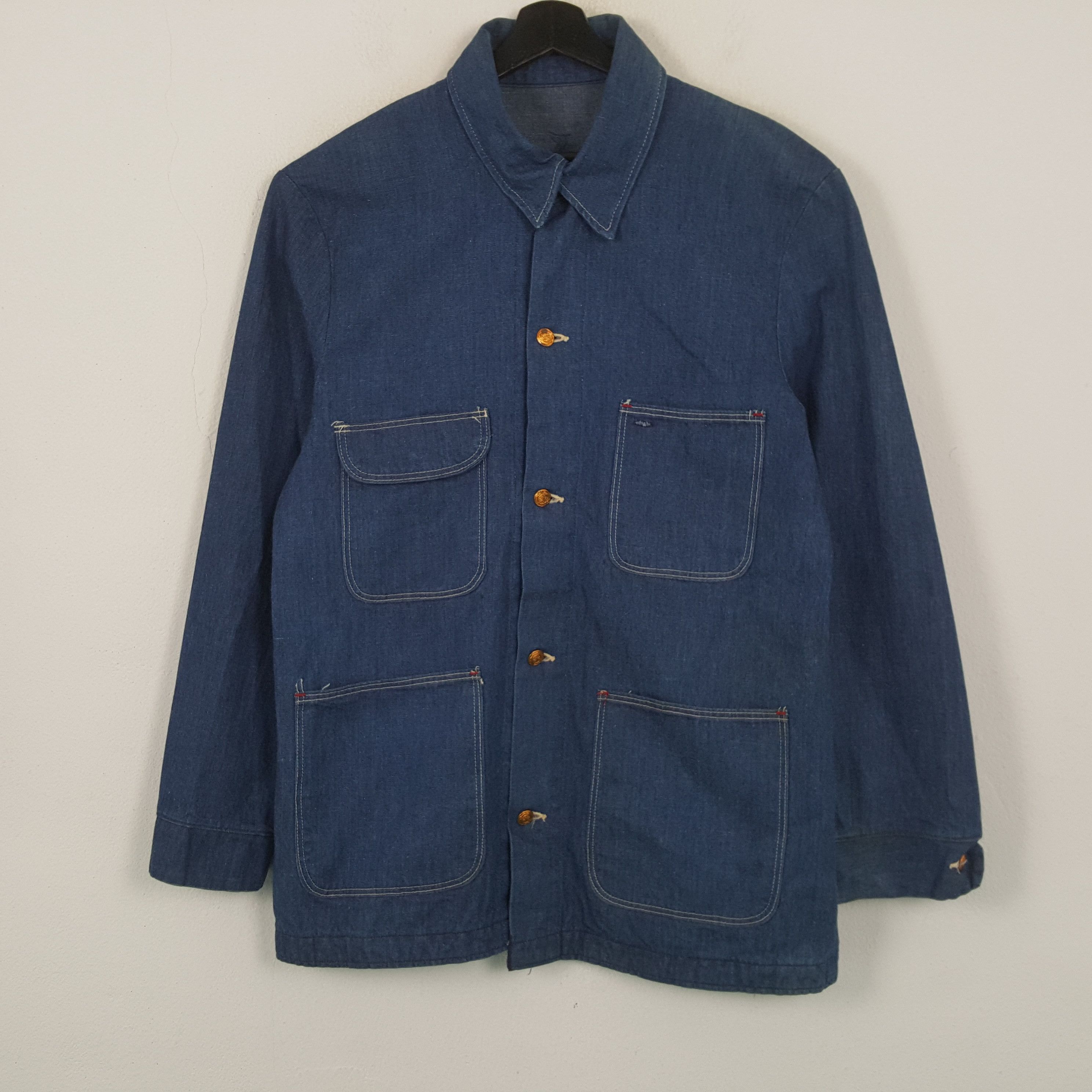 Vintage Streetwear Pocket Design Denim Jacket Style RR9 Size US L / EU 52-54 / 3 - 1 Thumbnail