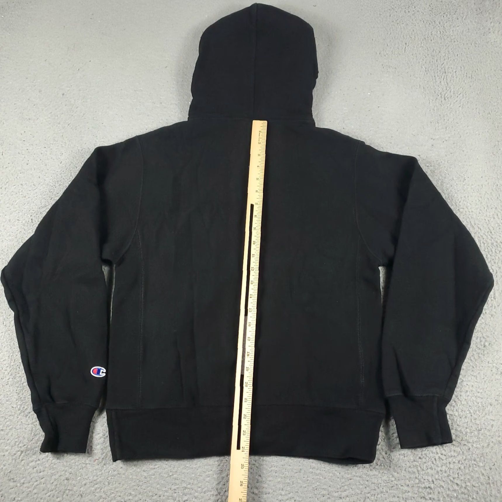 Champion VINTAGE Champion Hoodie Pullover Mens Small Black Cotton Blend Casual Sweatshirt All Seasons Size US S / EU 44-46 / 1 - 4 Thumbnail