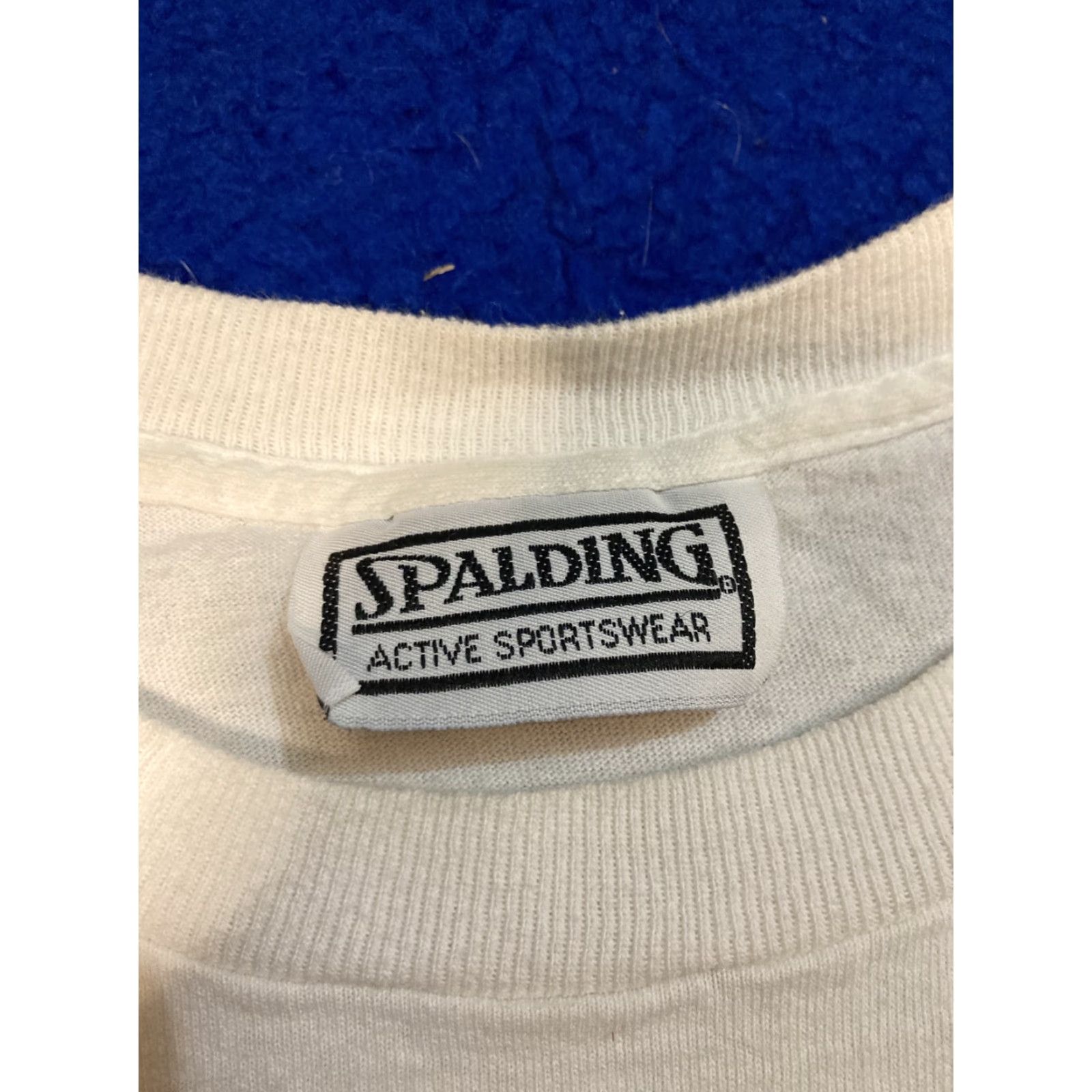 Spalding VINTAGE Spalding Mega Fitness Neon Paint 80s Single Stitch T Shirt White Large Men Mens Shirt Size US L / EU 52-54 / 3 - 4 Thumbnail