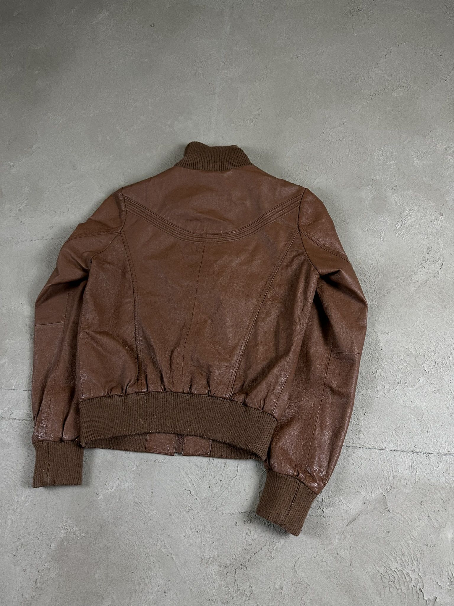 Genuine Leather 2000s Vintage Leather Biker Boxy Y2k Jacket Hype Size M / US 6-8 / IT 42-44 - 12 Thumbnail