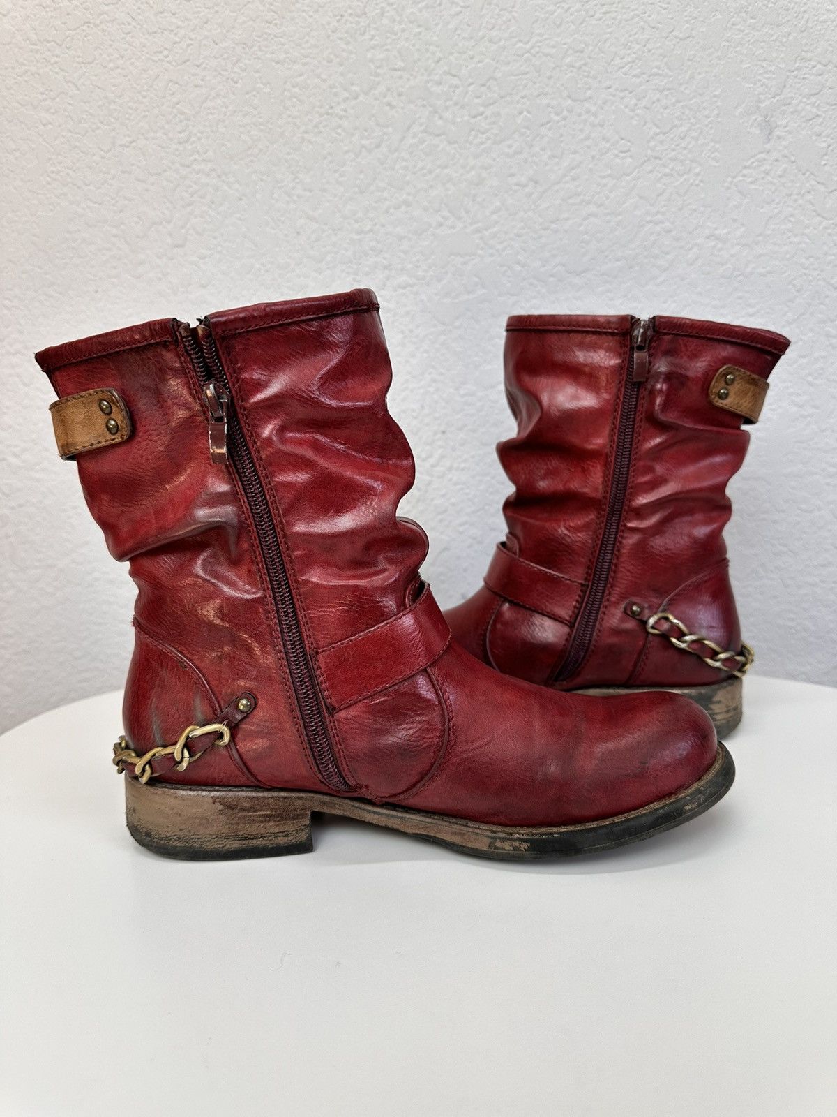 If Six Was Nine Vintage Real Leather Boots Hight As 98 Guidi Style Rick 424 Size US 9 / IT 39 - 9 Thumbnail