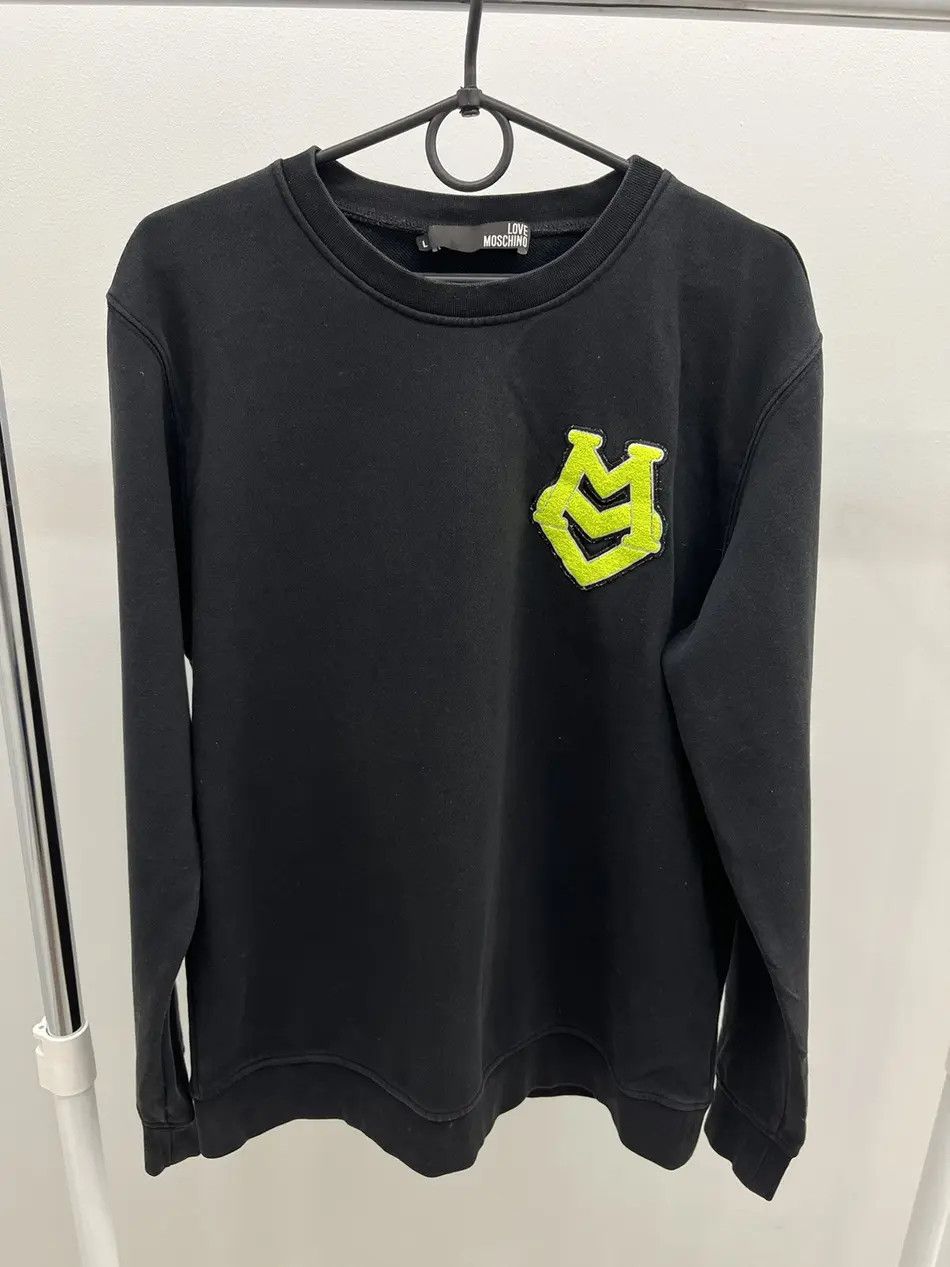 Moschino Love Moschino Heart Logo Black Sweatshirt Size US L / EU 52-54 / 3 - 1 Thumbnail